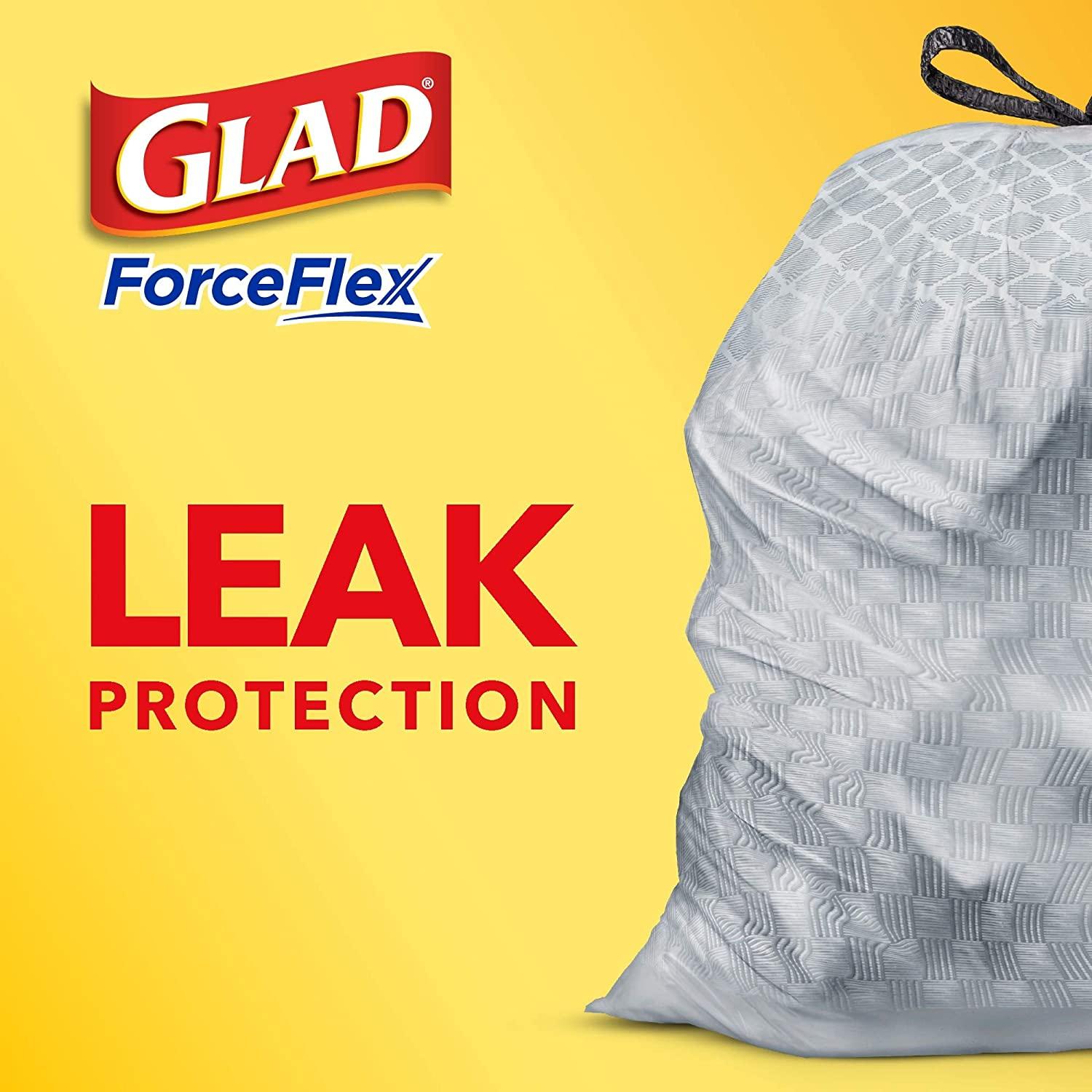 Glad ForceFlex with Febreze Fresh Clean Scent Tall Kitchen Drawstring Trash  Bags, 110 ct - Pay Less Super Markets