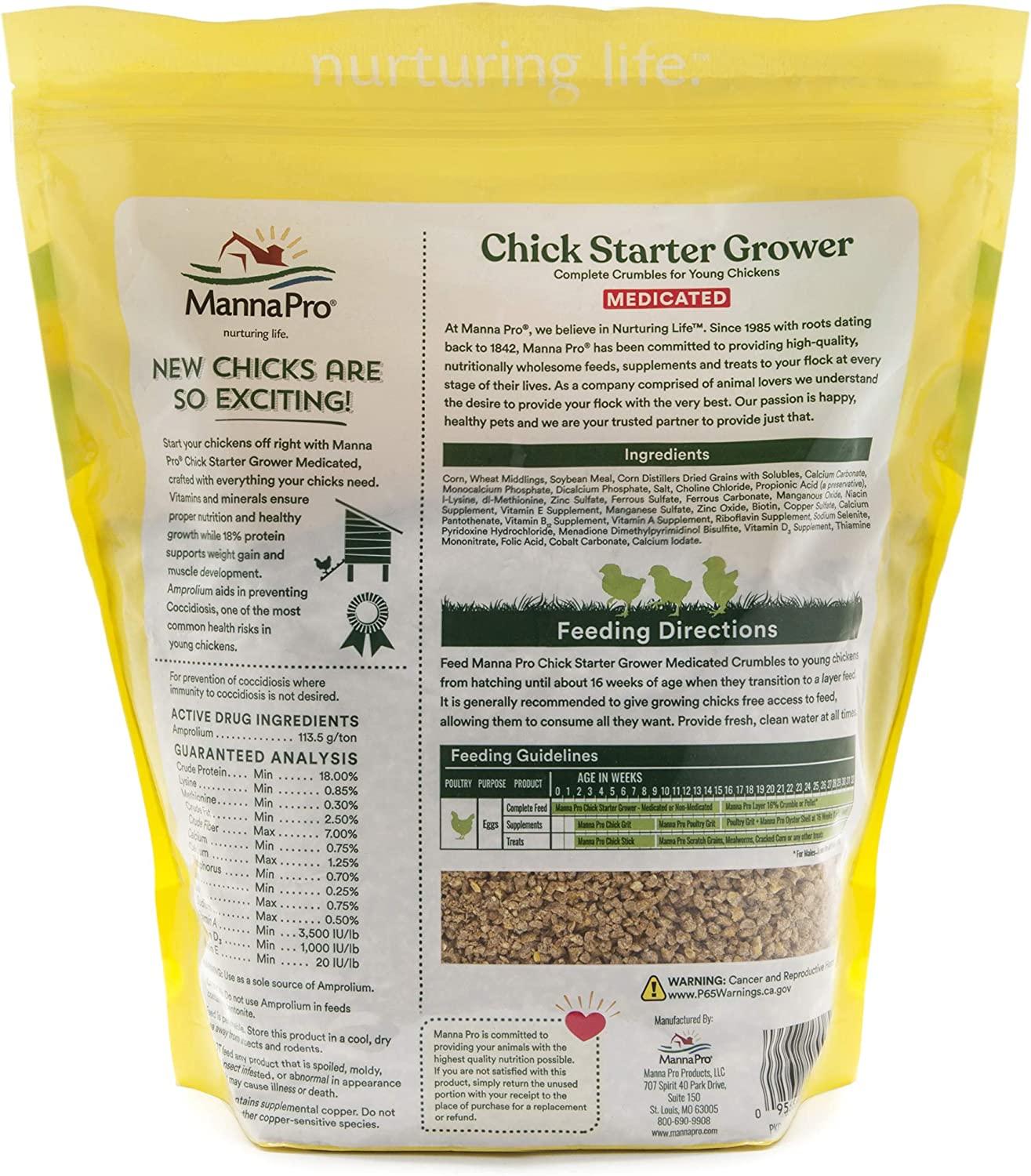Manna Pro Organic Starter Crumble Complete Feed Medicated Chick Starter