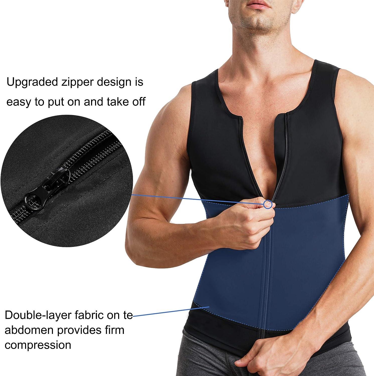 Mens Compression Undershirts Ultra Slimming Body Shaper Belly Control Vest  Workout Active Gynecomastia Tank Tops 