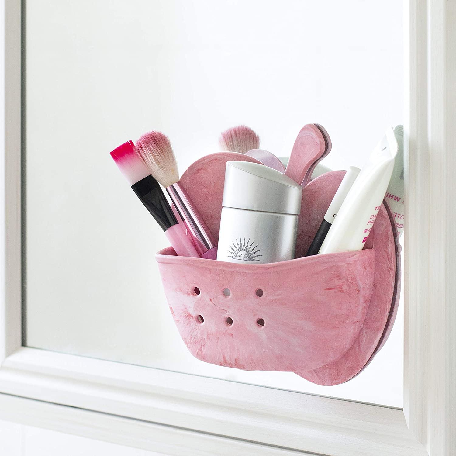 2pcs Brush Drying Holder, Wall‑mounted Silicone Makeup Brush Holder  Cosmetic Brush Drying Rack Toothbrush Storage Rack Organizer