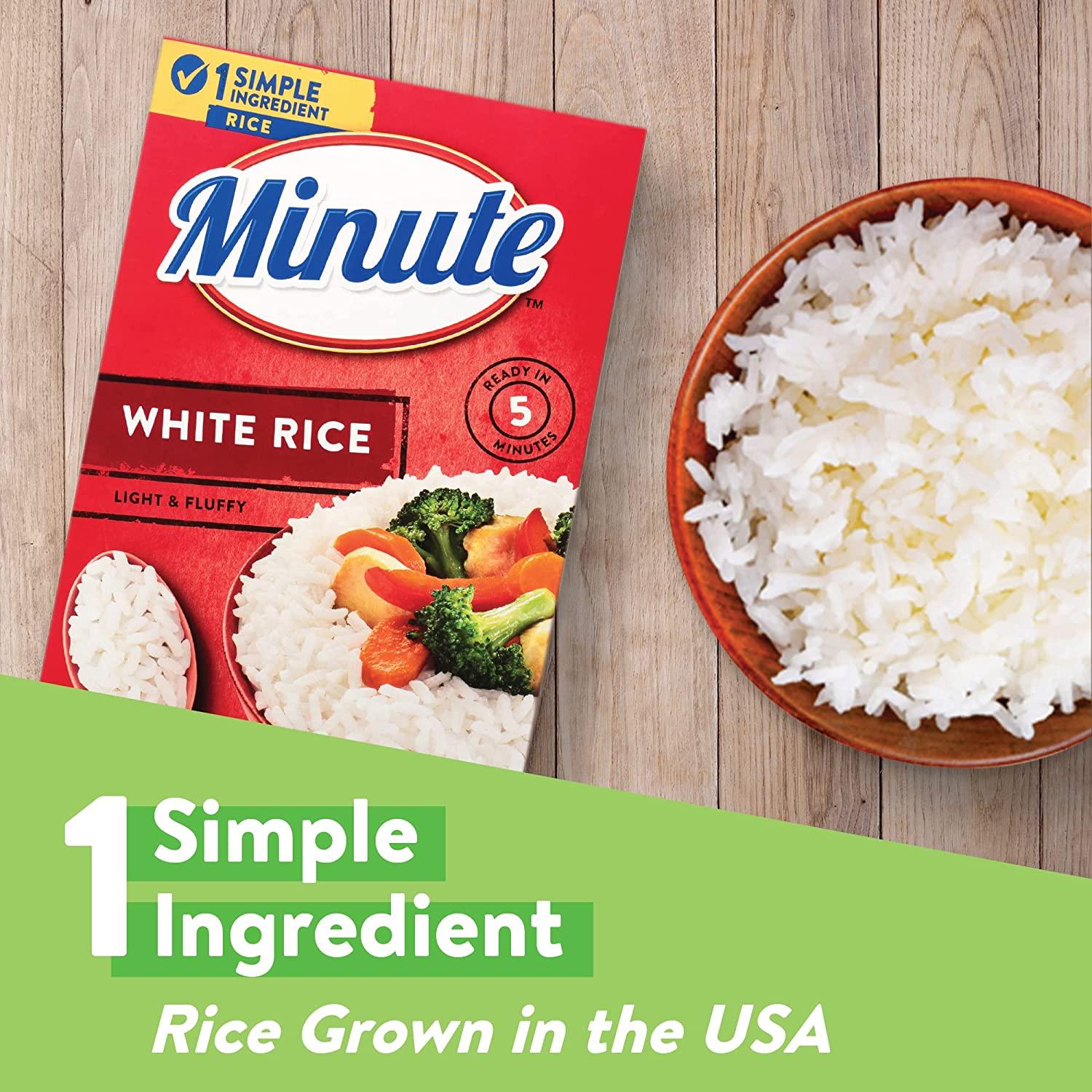 Minute White Rice, Instant White Rice for Quick Dinner Meals, 72Ounce