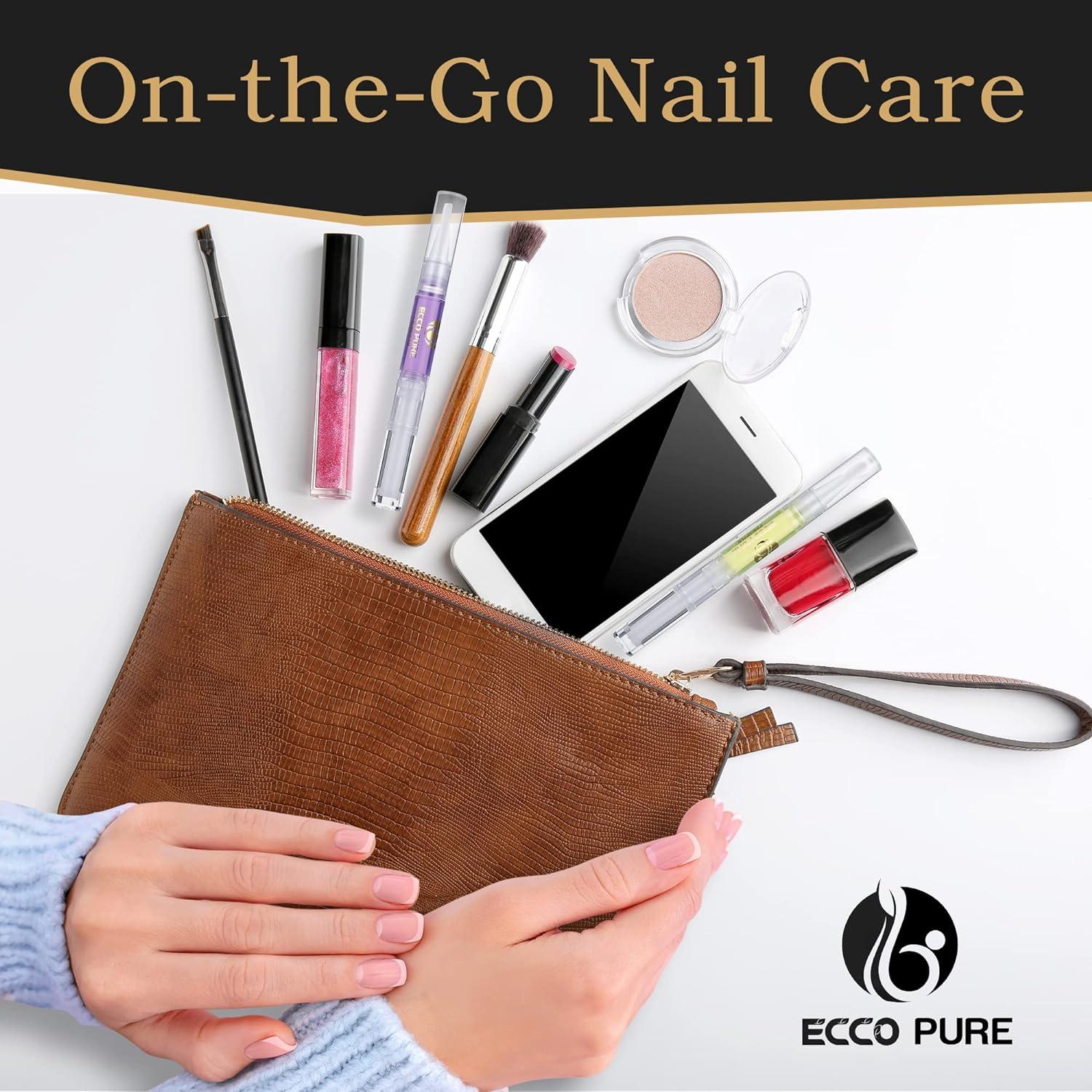 ECCO PURE Cuticle Oil Pen - Professional Manicure & Pedicure Accessory -  Cuticle Softener & Nail Strengthener With Vitamin E