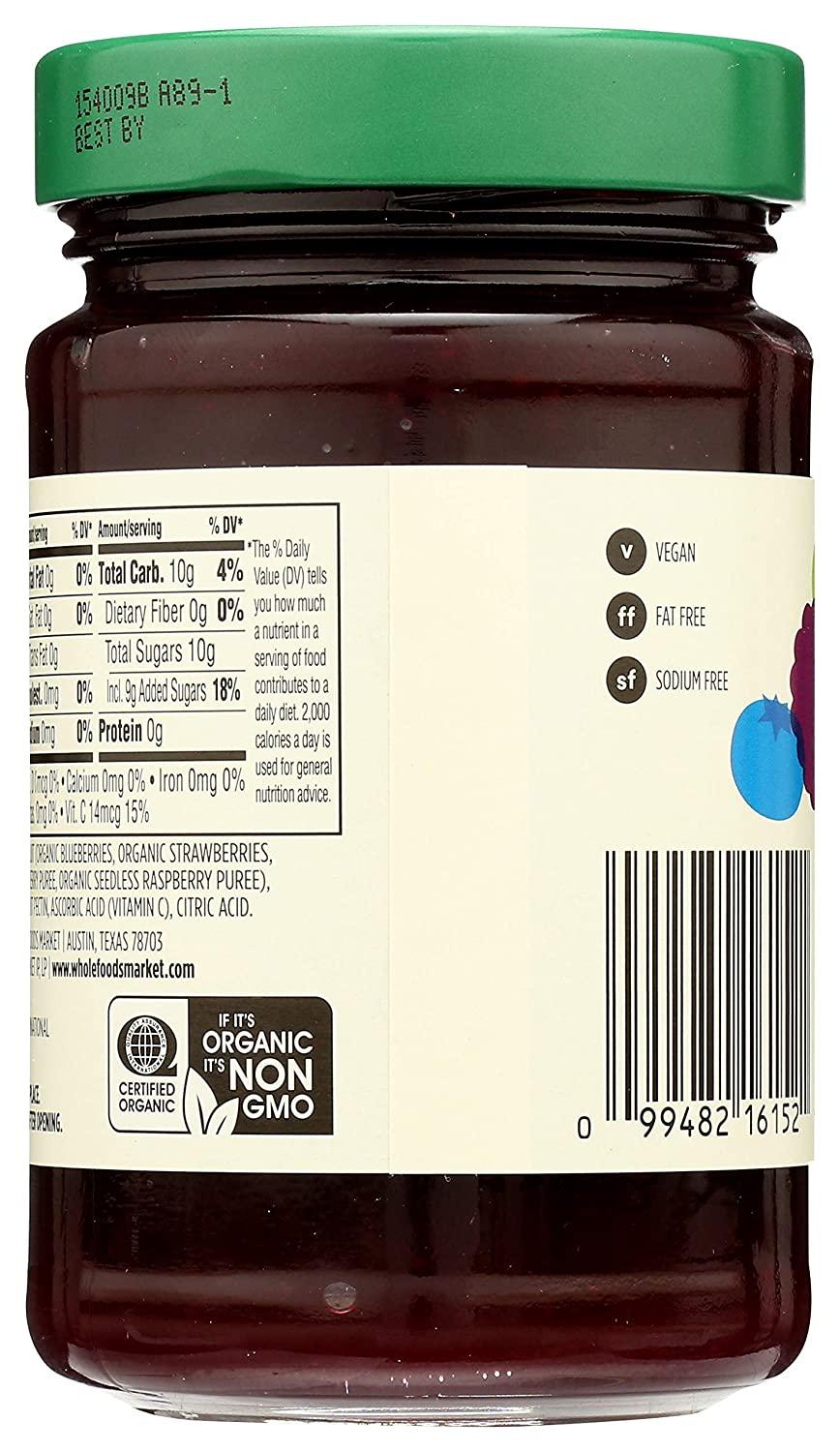 Organic Fruit Spread, Mixed Berry, 17 oz at Whole Foods Market