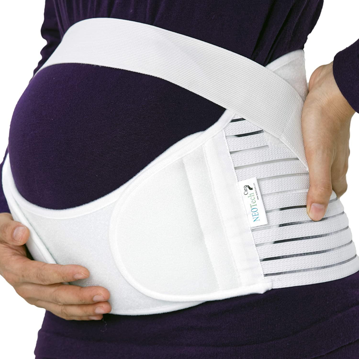 NeoTech Care Pregnancy Support Maternity Belt, Waist/Back/Abdomen Band,  Belly Brace, Black, Size L Large (Pack of 1) Black