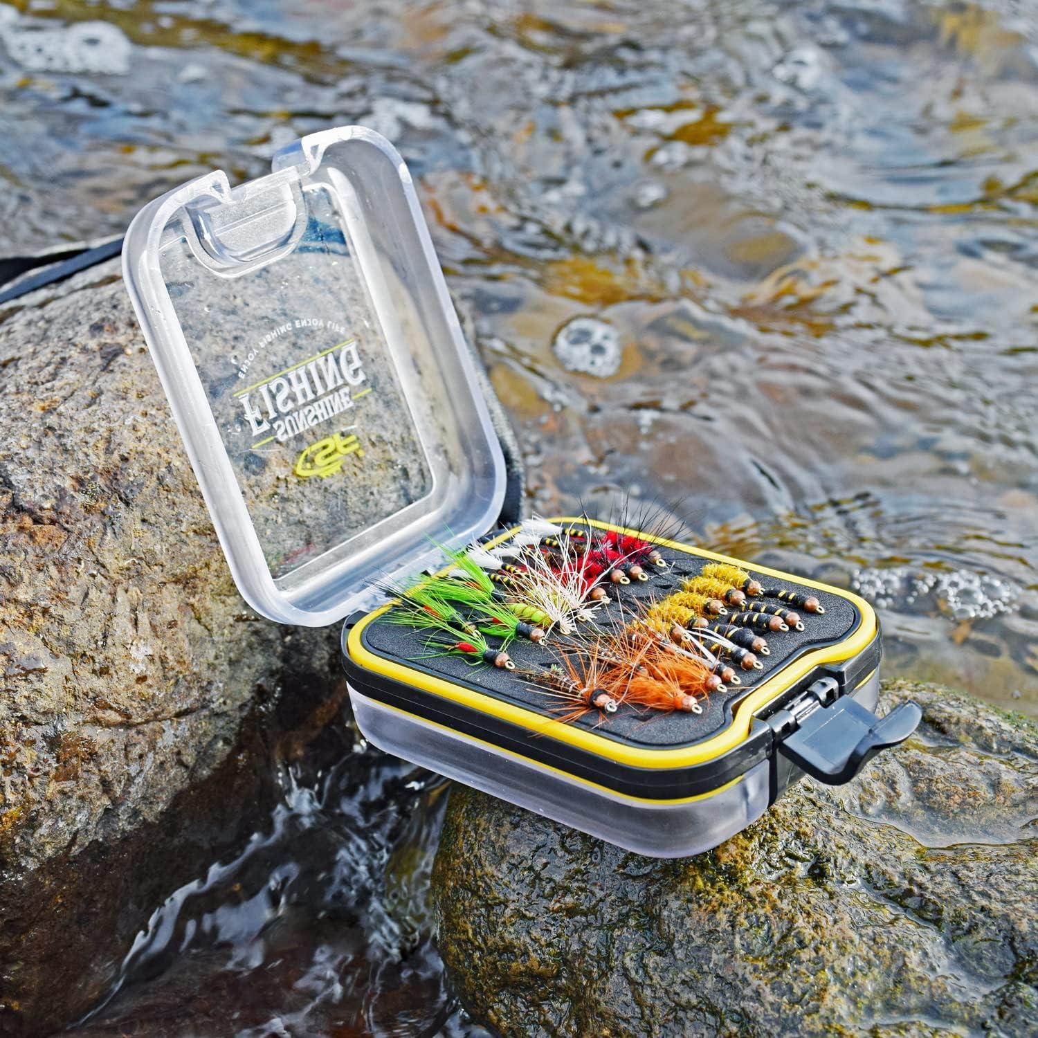 Transparent Lid Fly Fishing Container Sponge Foam Fly Hook Box Fishing  Tackle Waterproof Portable Easy-Grip for Fished Gear - AliExpress