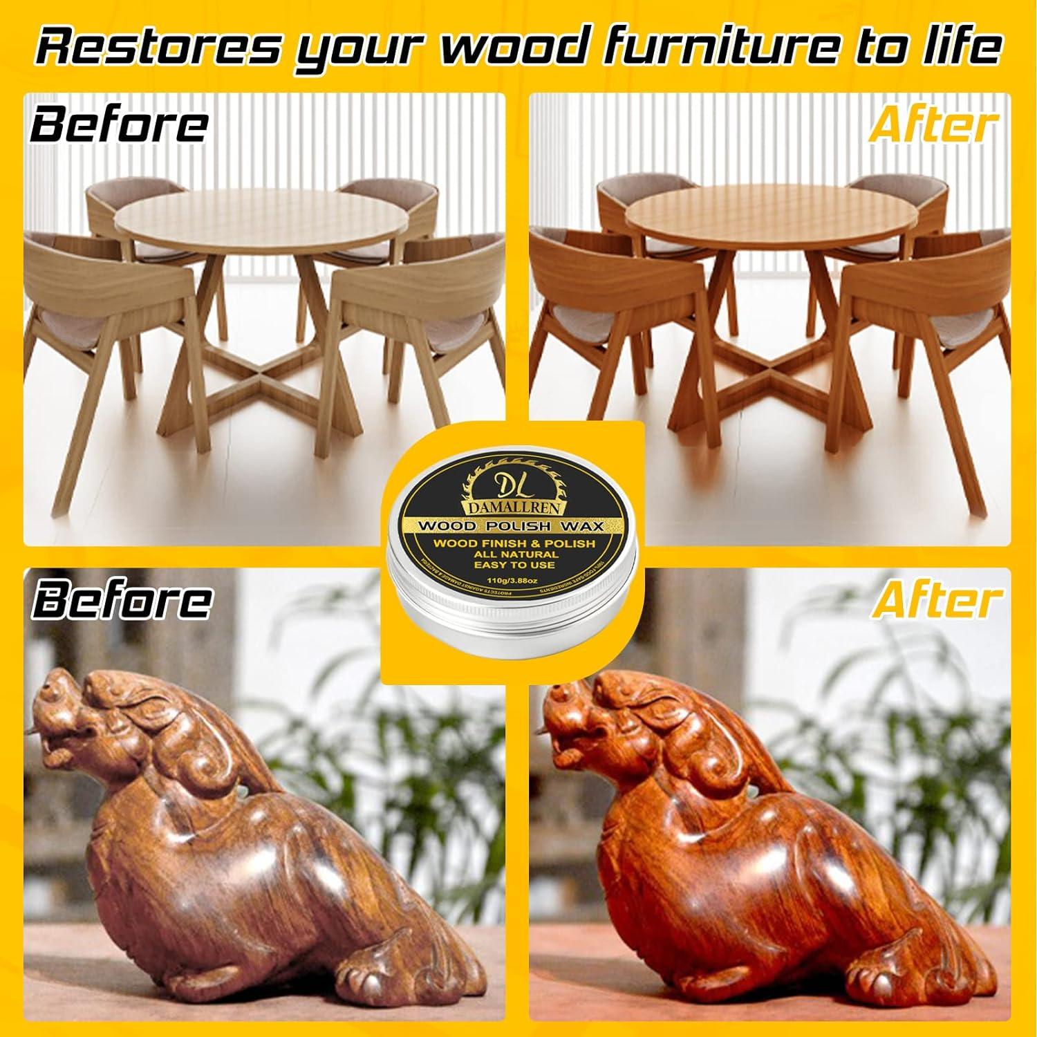 Beeswax Furniture Polish Wood Furniture Natural Seasoning Beeswax Polish  Multipurpose Repair Wood Wax For Floors & Cabinets
