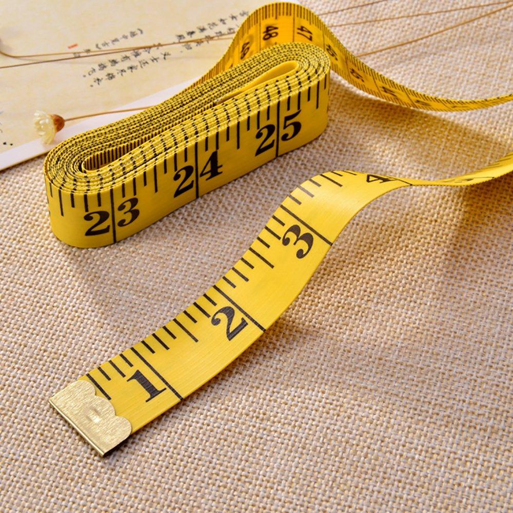 120-inch Double-scale Measuring Tape Tailor Dressmaker Flexible Ruler  (Yellow) 