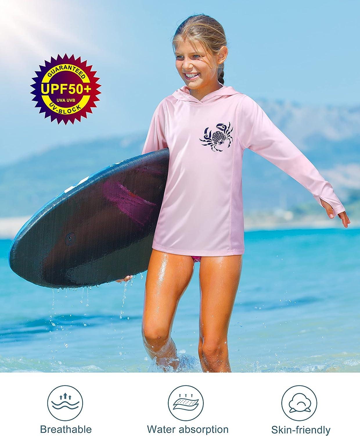 Roadbox UPF50+ Kids Sun Shirts - Long Sleeve Sun Protection Hoodie