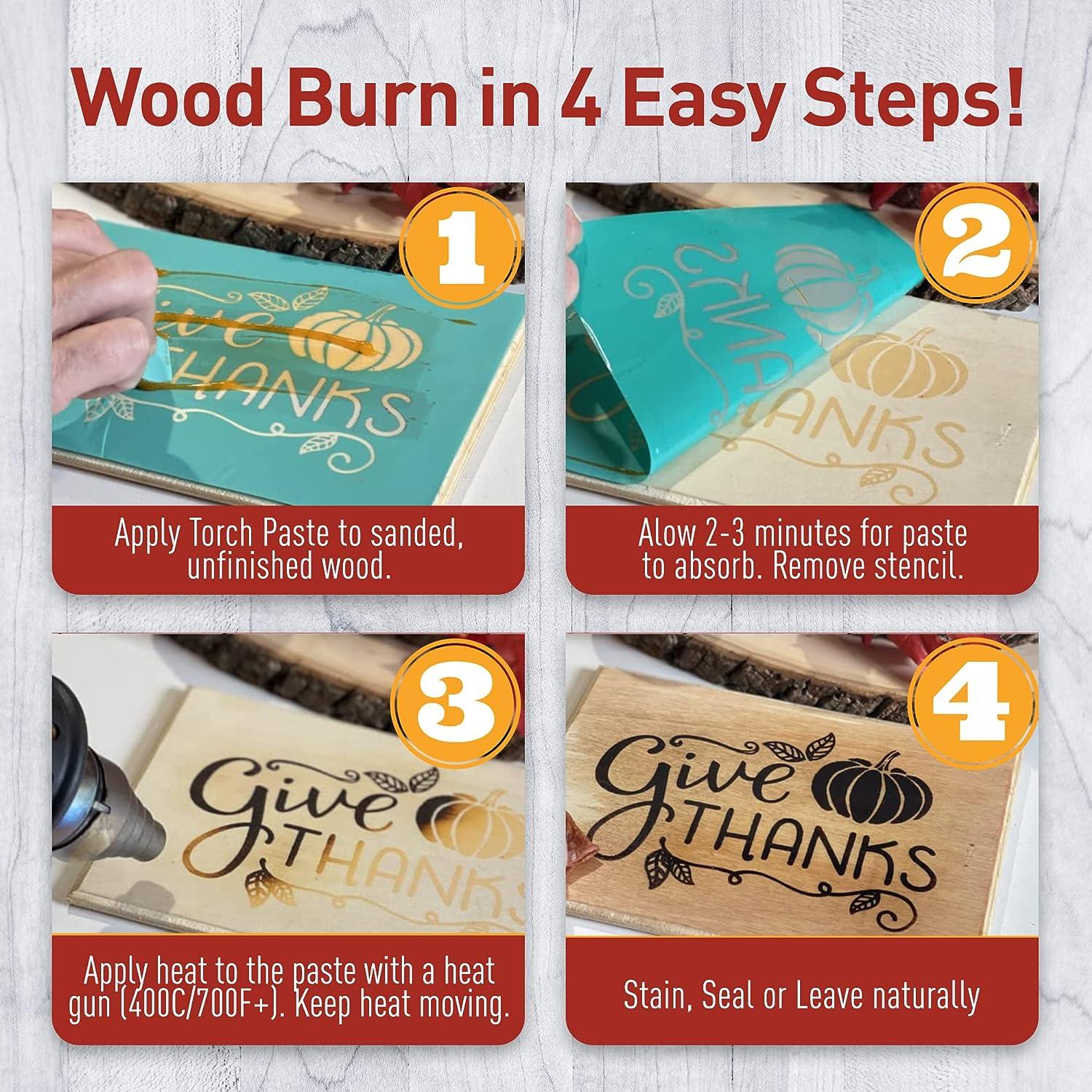 Wood Burn Paste Wood Burn With Heat Easy Wood Burn Tool Torch Paste Easy  Pyrography -  UK