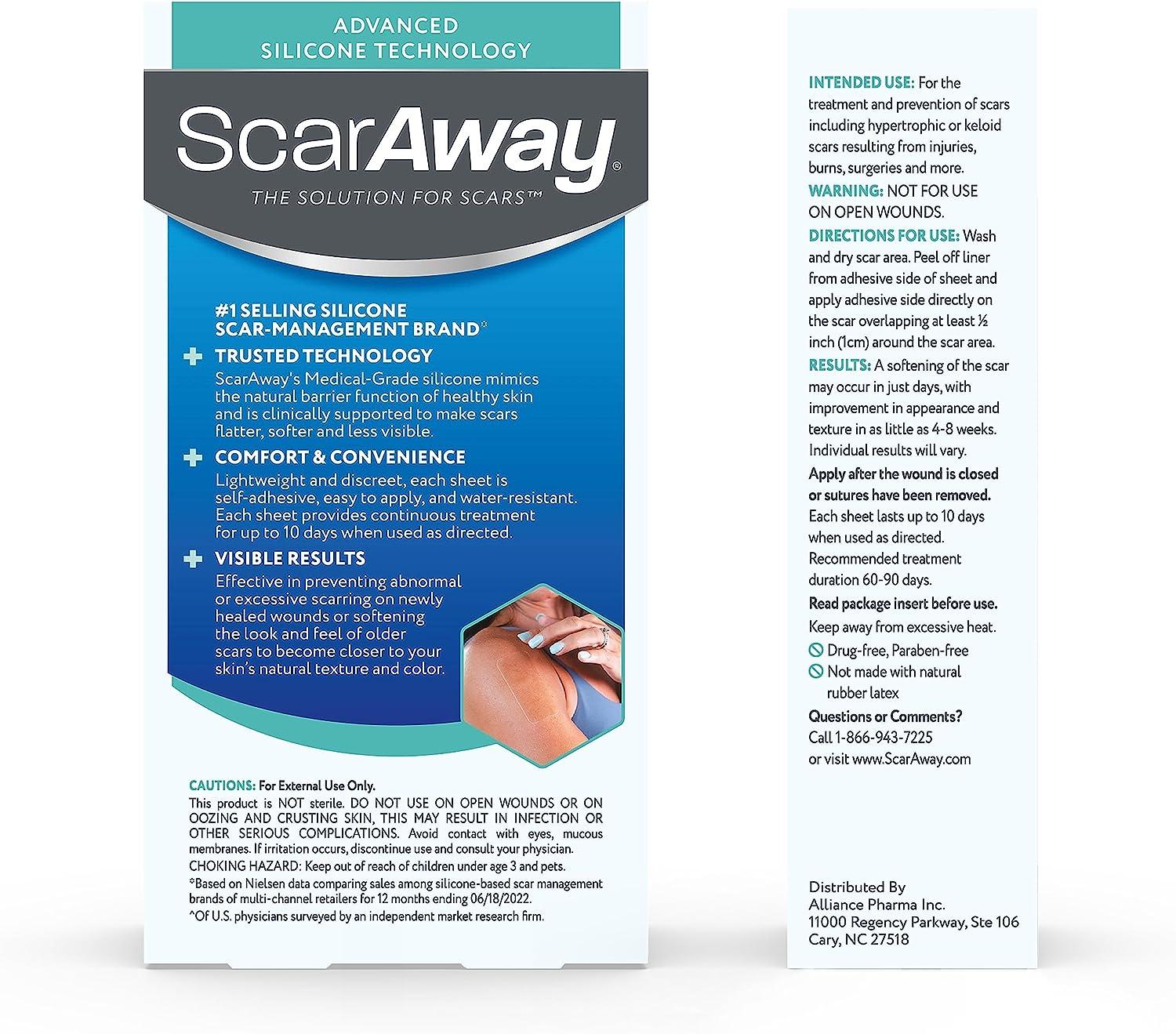 ScarAway Silicone Clear Scar Sheets