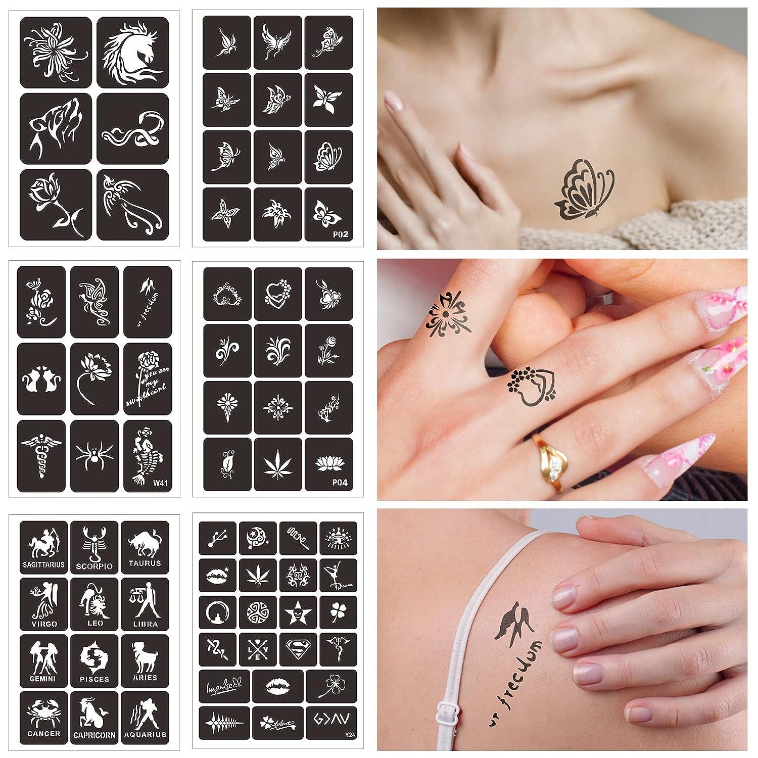 Aquarius Zodiac Symbol Temporary Tattoo (Set of 3) – Small Tattoos