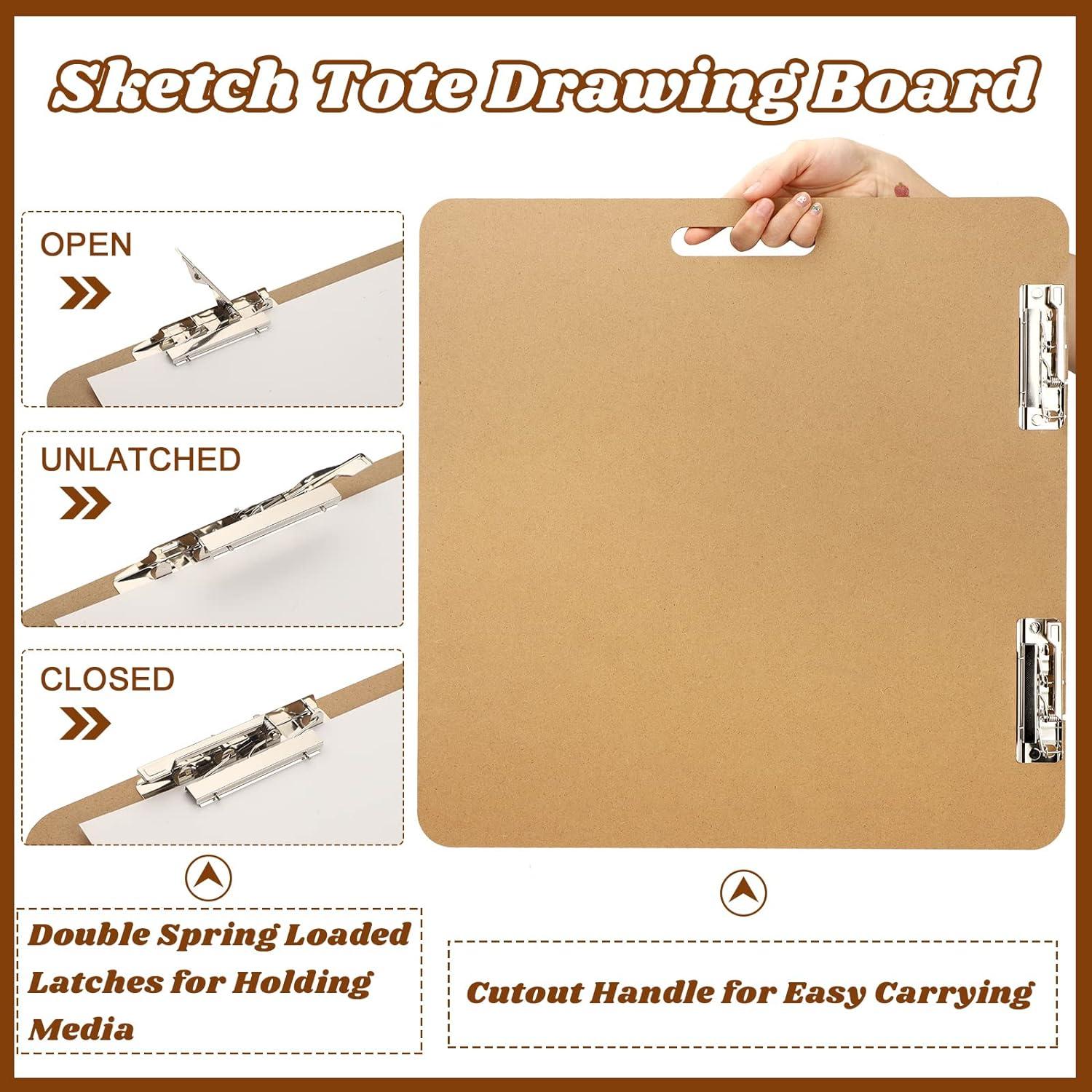 2 Pack 18 x 18 Inch Artist Sketch Tote Board MDF Drawing Board