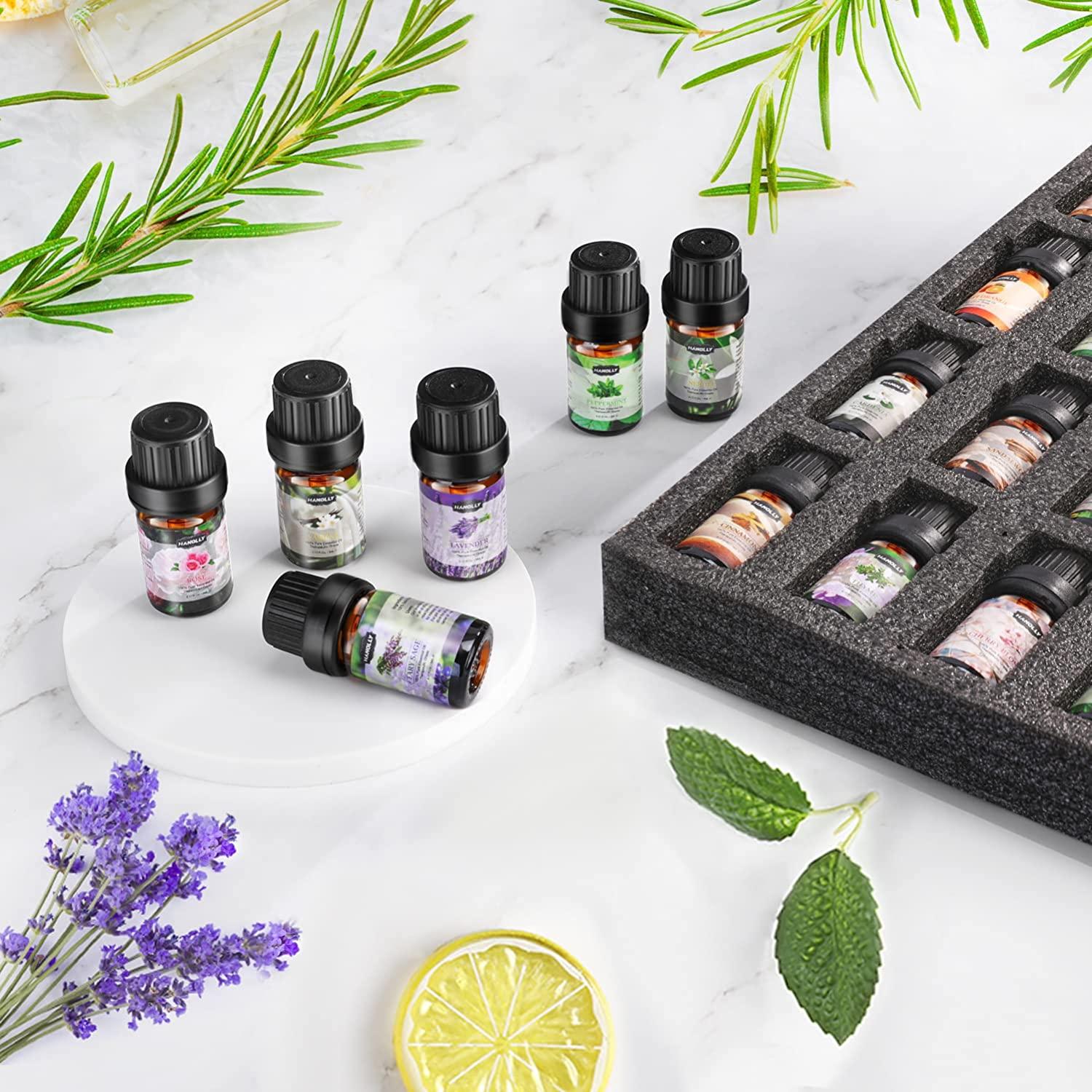  Mieztay Essential Oils Set - 40 Pcs Premium Essential Oil Kit  for Candle Making, Diffusers, Massages, Aromatherapy, Skin Care - Lavender,  Eucalyptus, Peppermint, Tea Tree, Sandalwood Aromatherapy Oils : Health &  Household