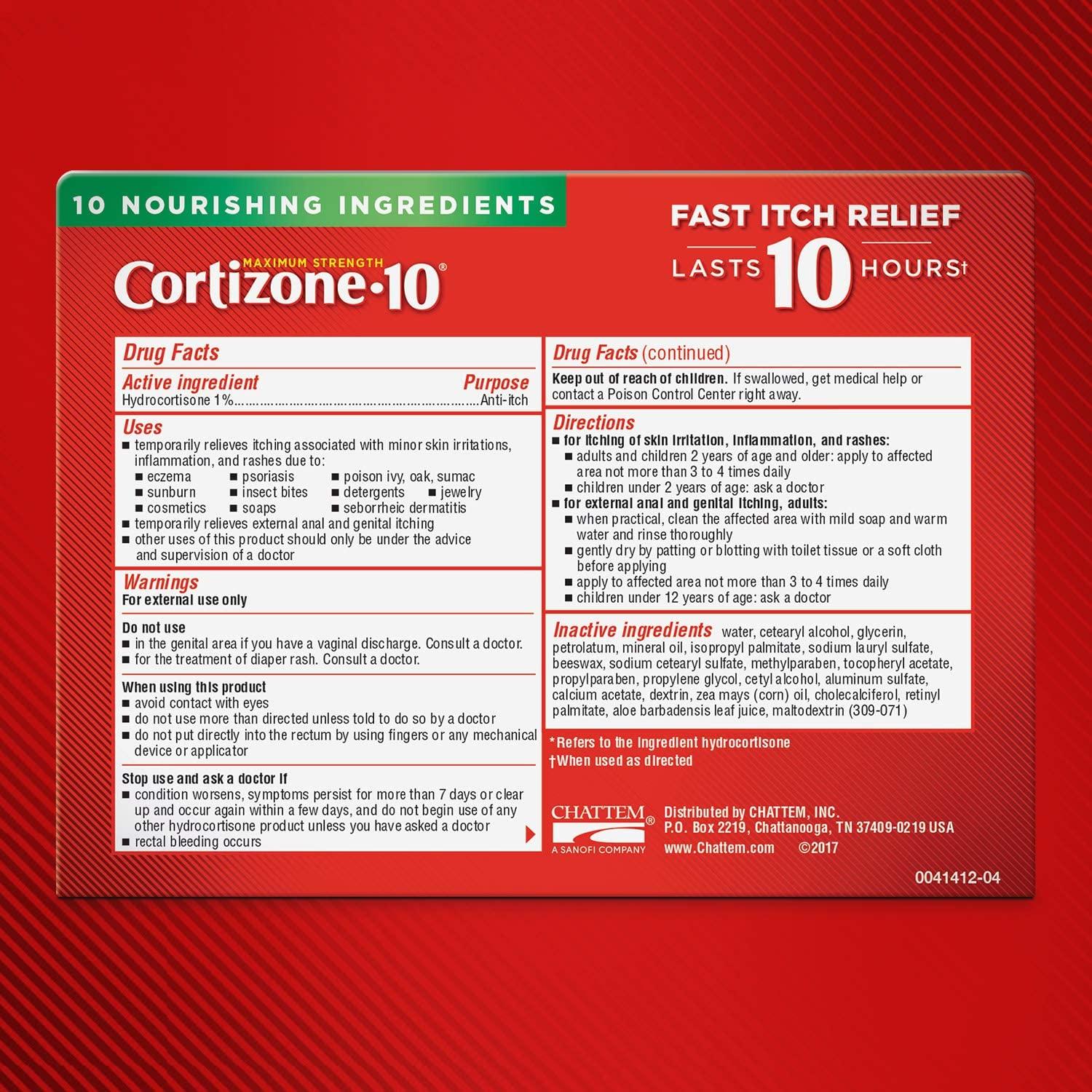 Cortizone 10 Maximum Strength Plus Ultra Moisturizing 2 Oz 1