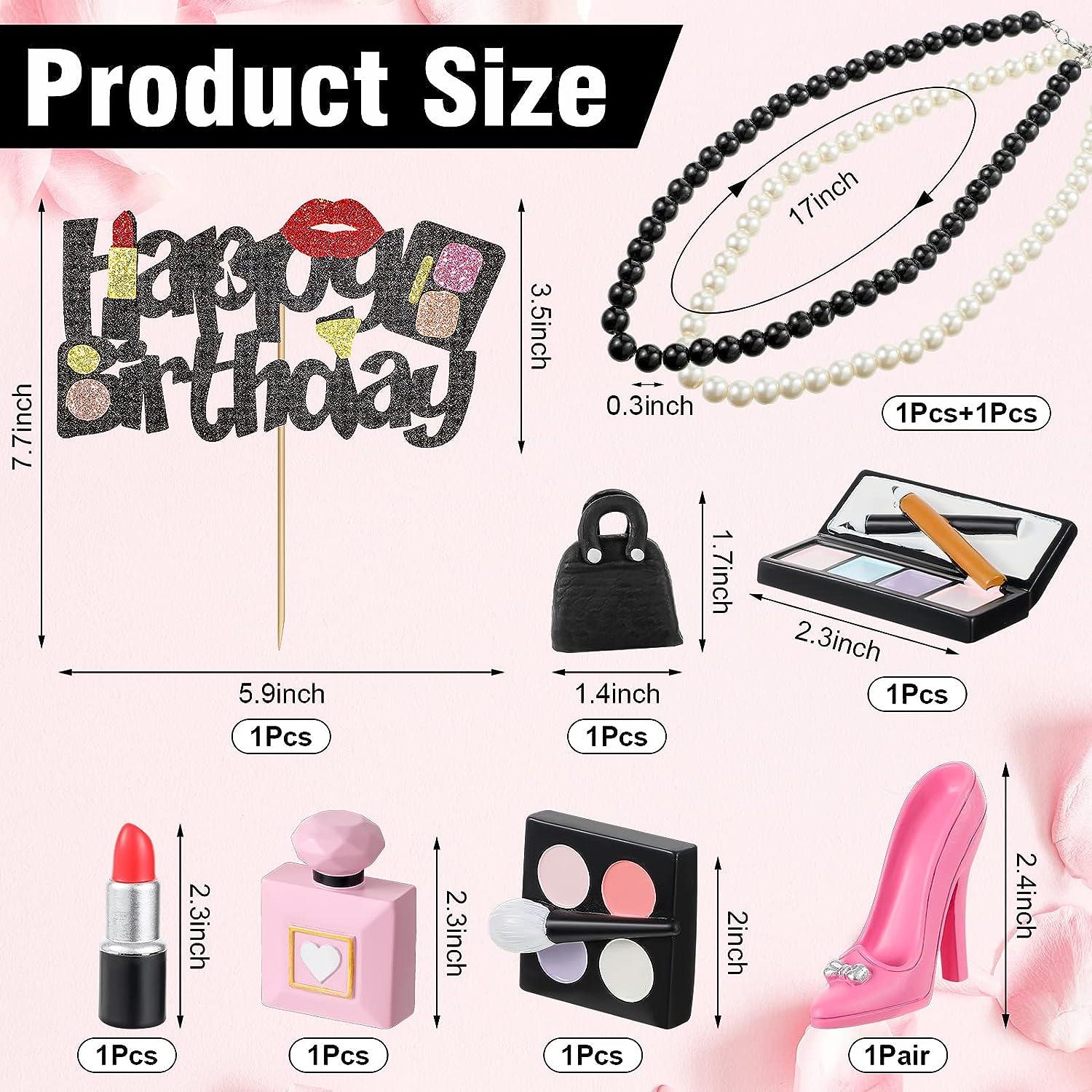 Amazon.com: 29 Pieces Makeup Themed Cake Toppers 3D Resin Cosmetics Cake  Decoration Lipstick Cupcake Topper Perfume Bottle Birthday Cake Toppers for  Bridal Shower Makeup Salon Spa Theme Party Supplies : Grocery &