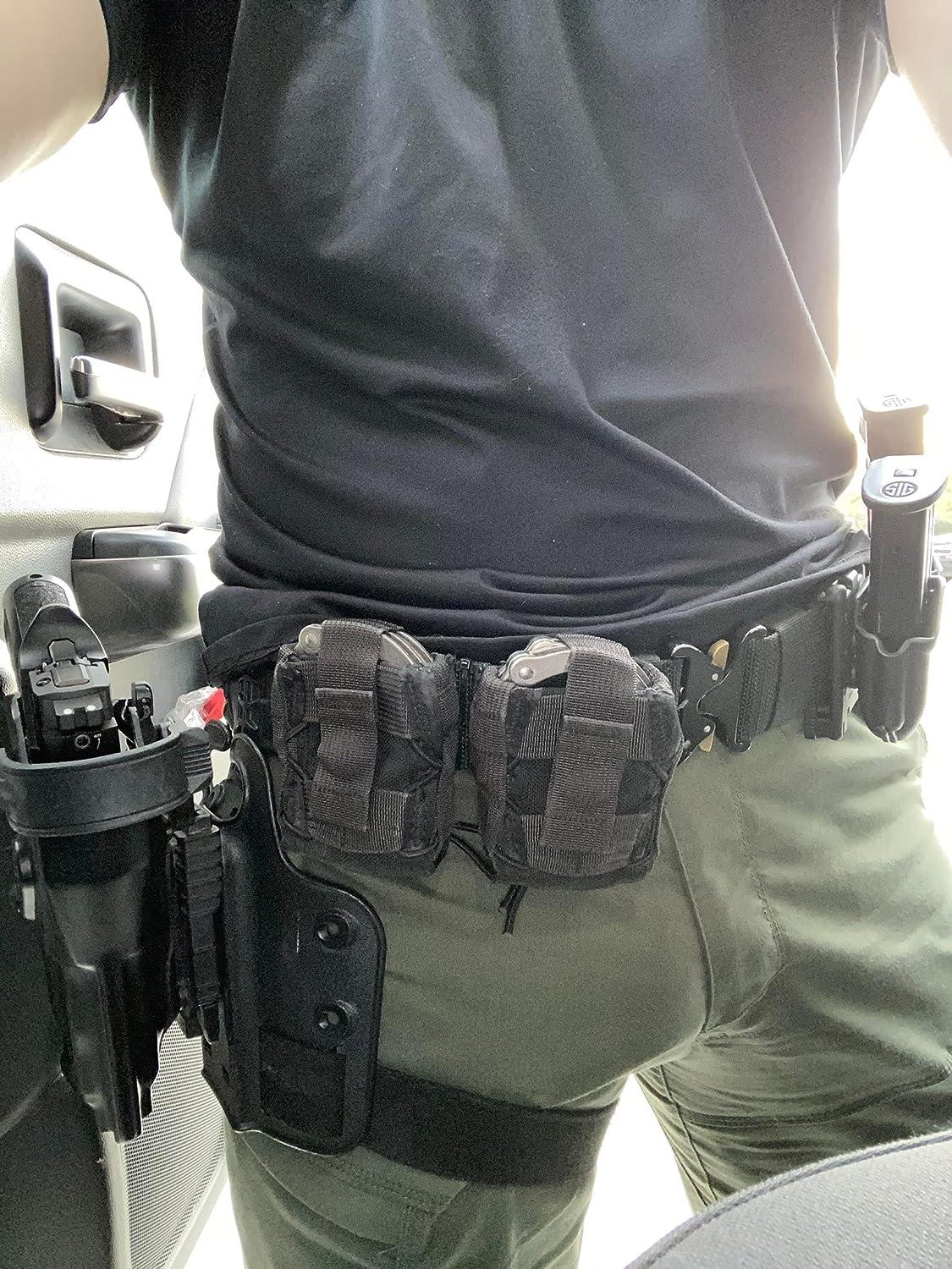 VEGA HOLSTER 8VP27 POLYMER OPEN HANDCUFF HOLDER FOR CLEJUSO N ° 9 HANDCUFFS  ADJUSTABLE IN HEIGHT AND INCLINATION