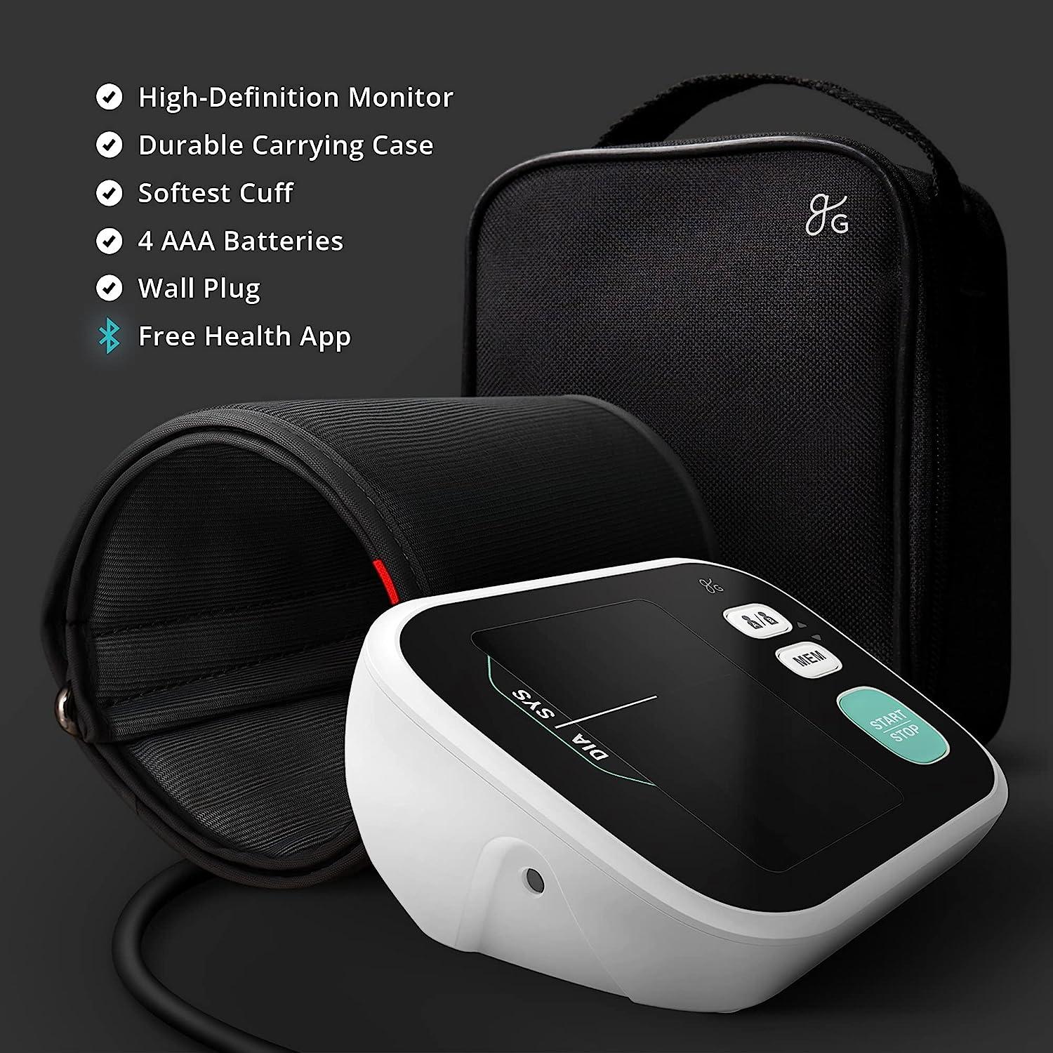  Greater Goods Blood Pressure Monitor for Home Use- Premium,  All-in-One Bluetooth Enabled Smart, Wireless, Portable Heart Rate Monitor  with Comfortable Blood Pressure Cuff : Health & Household