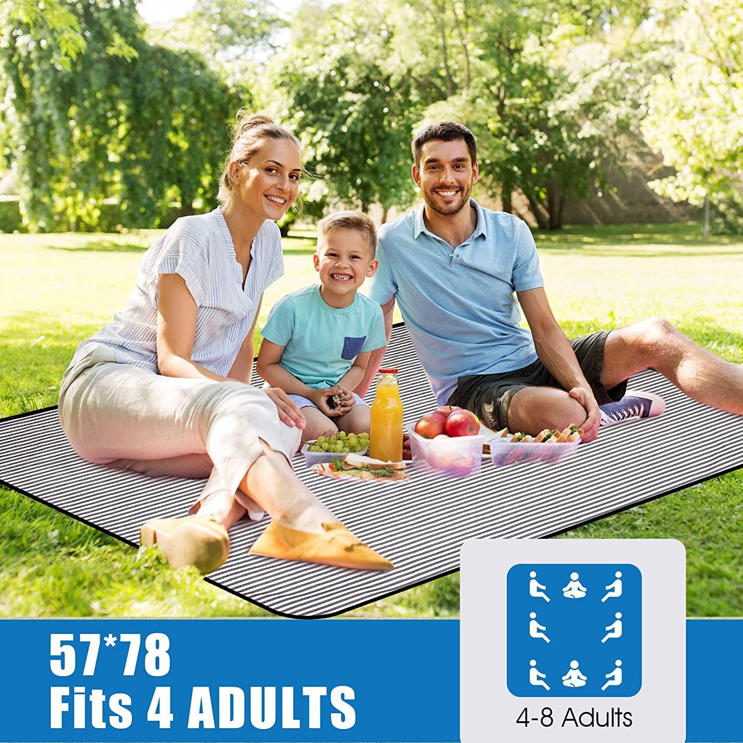 Gropki Outdoor Multifunctional Foldable Picnic Blanket Is Suitable for Camping Barbecues, Grass Parties and Folding Tents, Size 80x 80 1pcs.