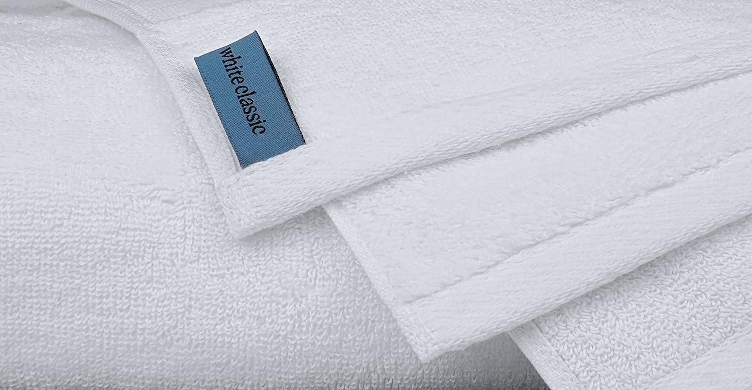 Resort Collection Soft Washcloth Face & Body Towel Set  12x12 Luxury Hotel  Plush & Absorbent Cotton Washclothes 12 Pack White White 12x12 Washcloths  12-Pack
