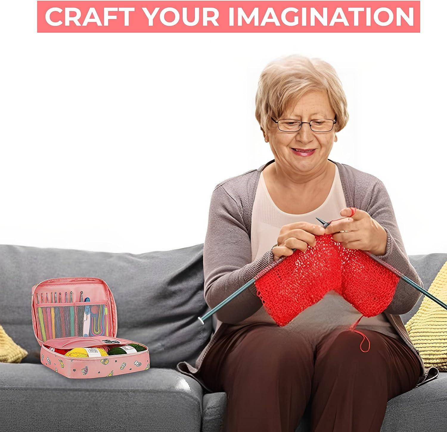 for Beginners – Crochet Starter Kit - Crocheting kit Includes Crochet Hook,  Crocheting Needles & Yarn Balls with Portable Case, Crochet Set, Crosha