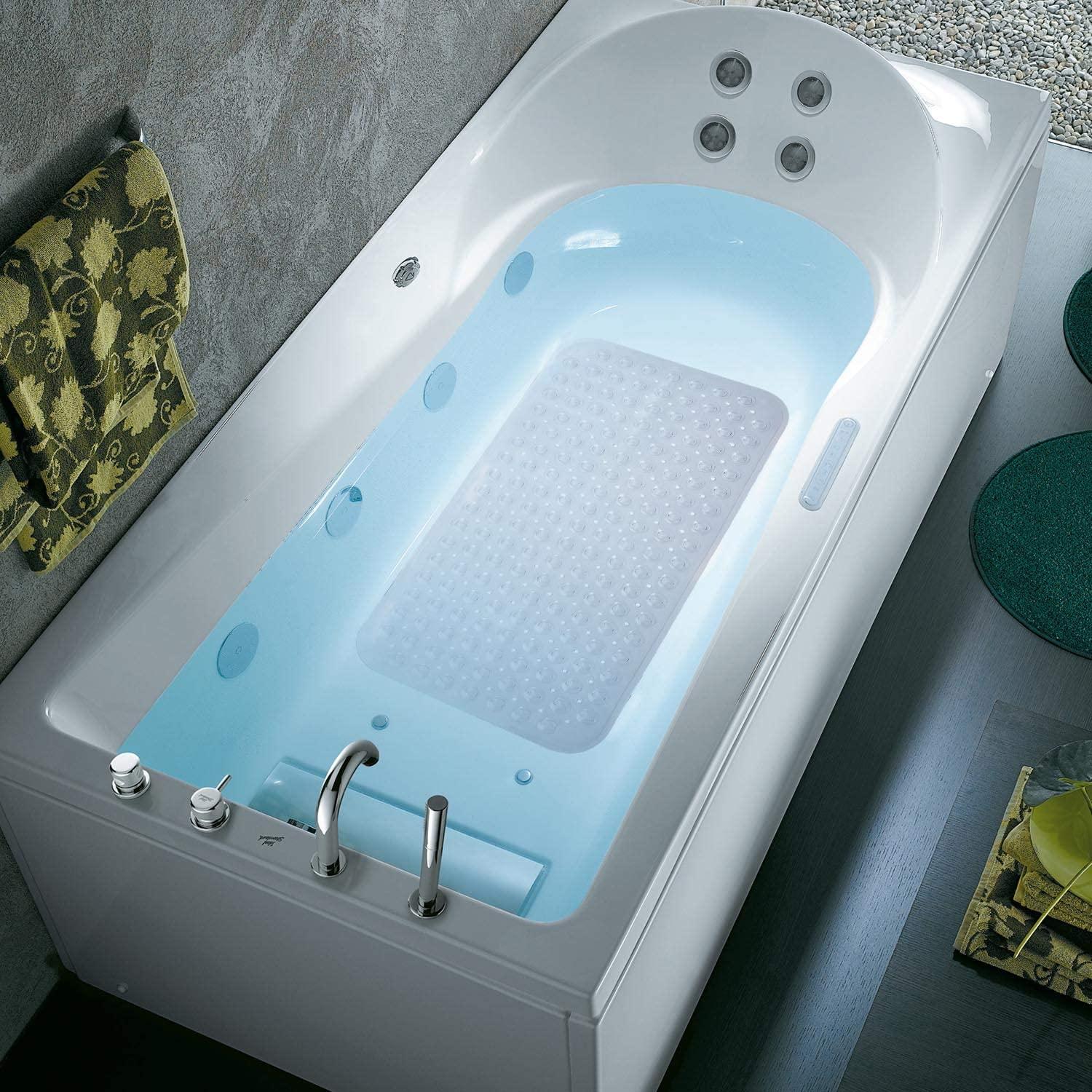 YINENN Bath Tub Shower Mat 31x15.5 Inch Non-Slip and Latex Free Bathtub Mat  with