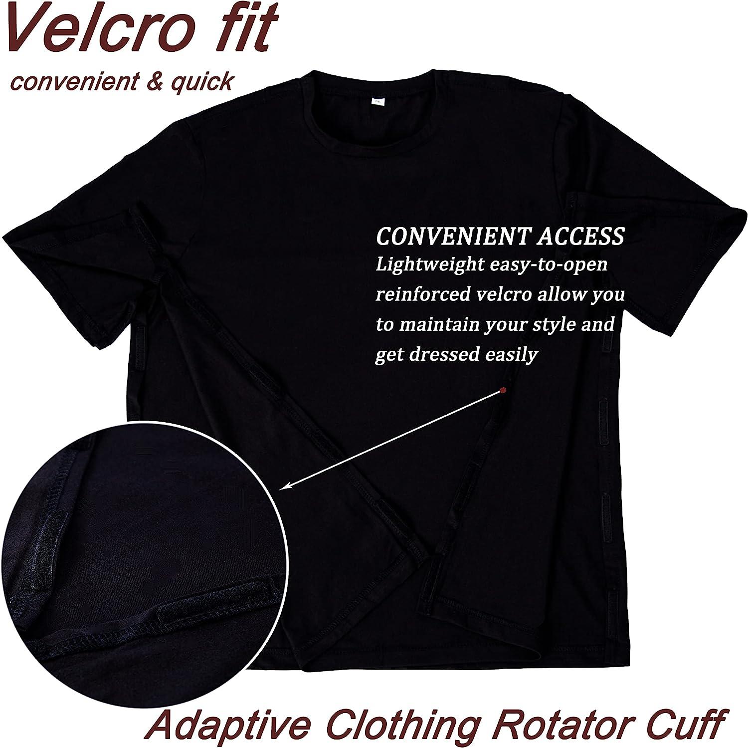 Post Shoulder Surgery Recovery & Rehab Shirt with Stick On Fasteners 