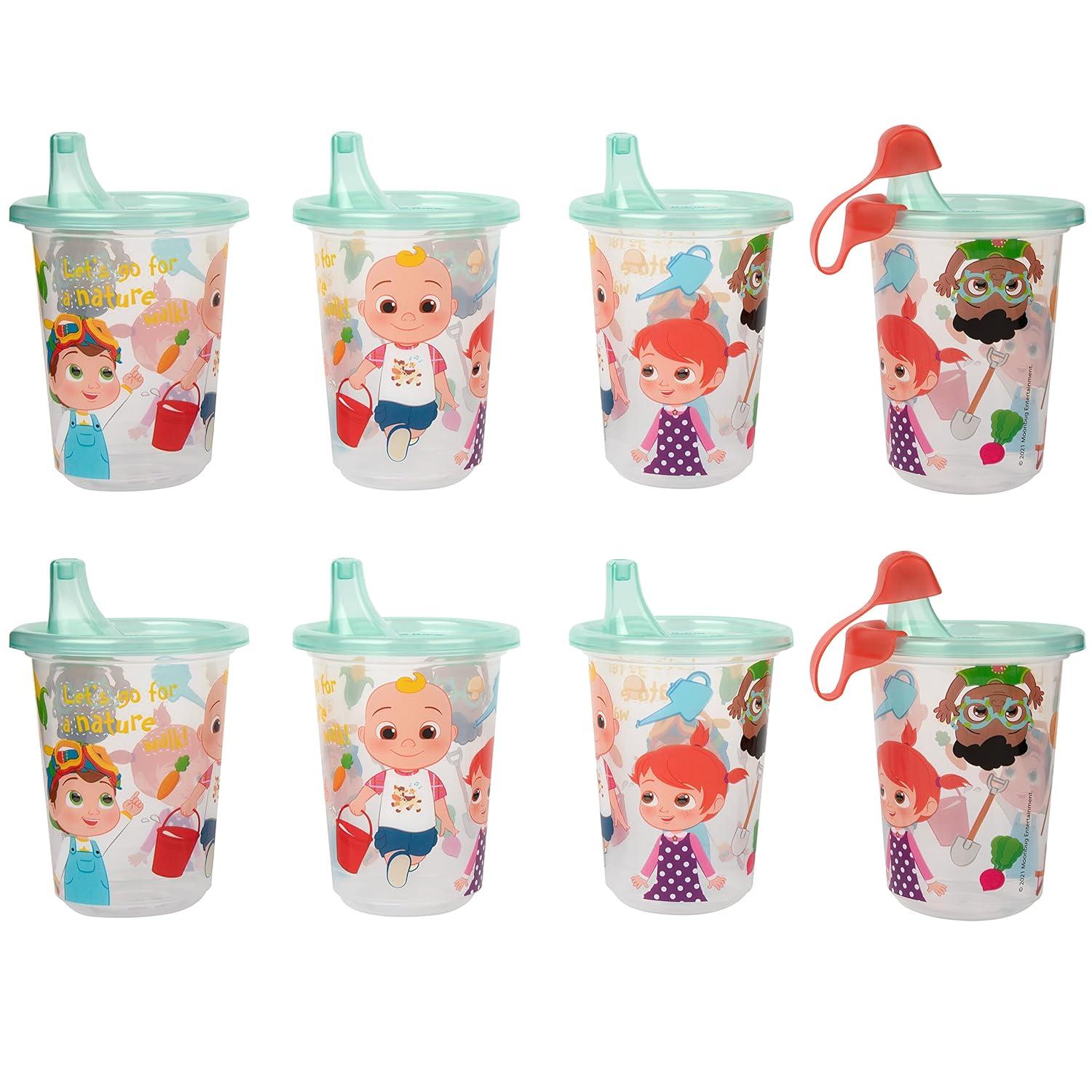 Take & Toss CoComelon Toddler Sippy Cups Toddler Cups with Lid and Travel  Cap Baby Essentials 10 Oz 8 Count