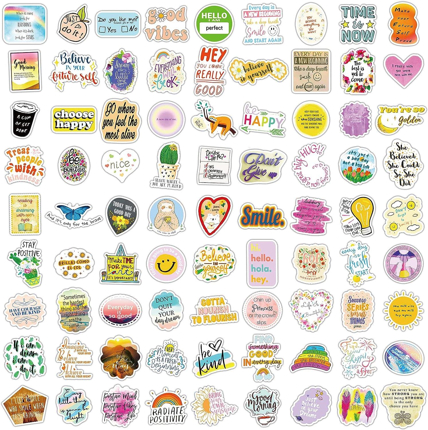  150Pcs Motivational Quote Stickers for Water Bottles