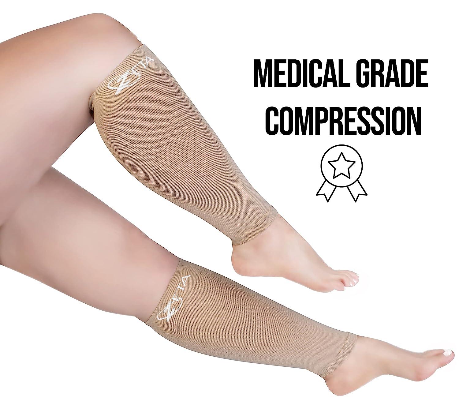 Zeta Wear plus Size Leg Sleeve Support Socks - the Wide Calf Compression  Socks M