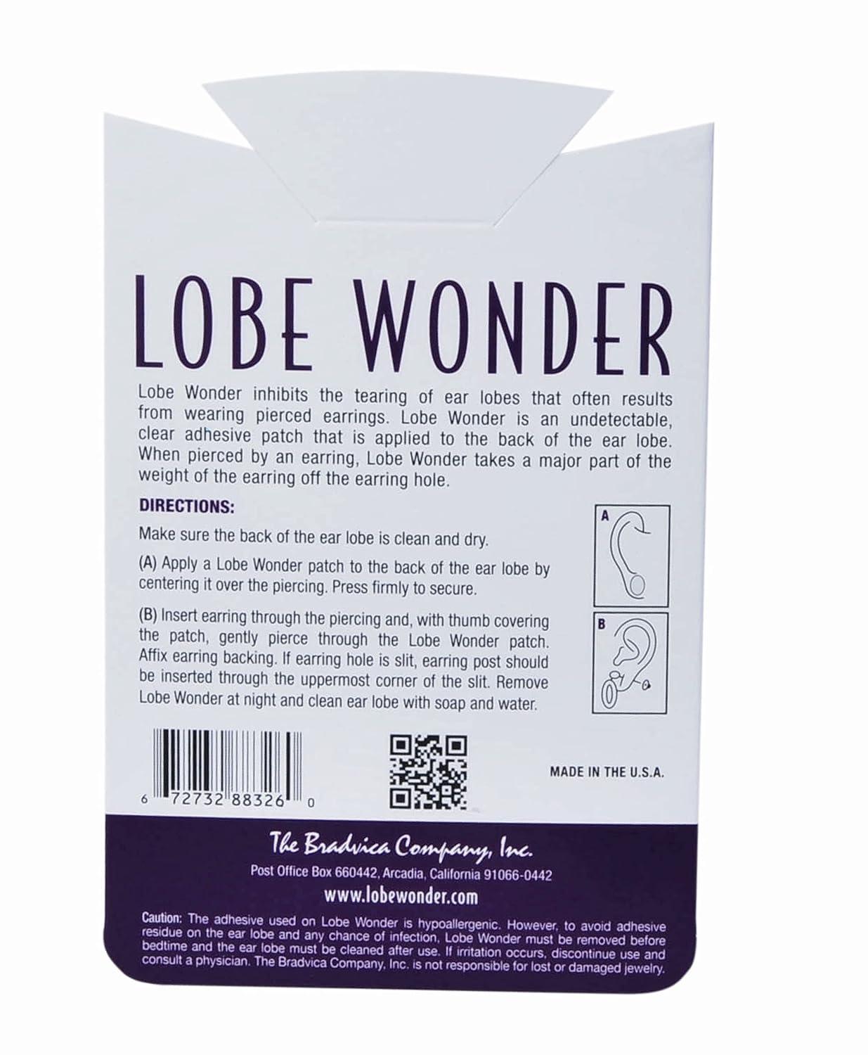 Lobe Wonder Earring Support Patches, 60-Count (Pack of 4) 