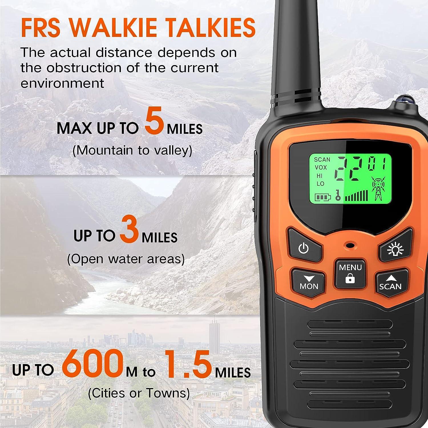 Walkie Talkies with 22 FRS Channels MOICO Walkie Talkies for
