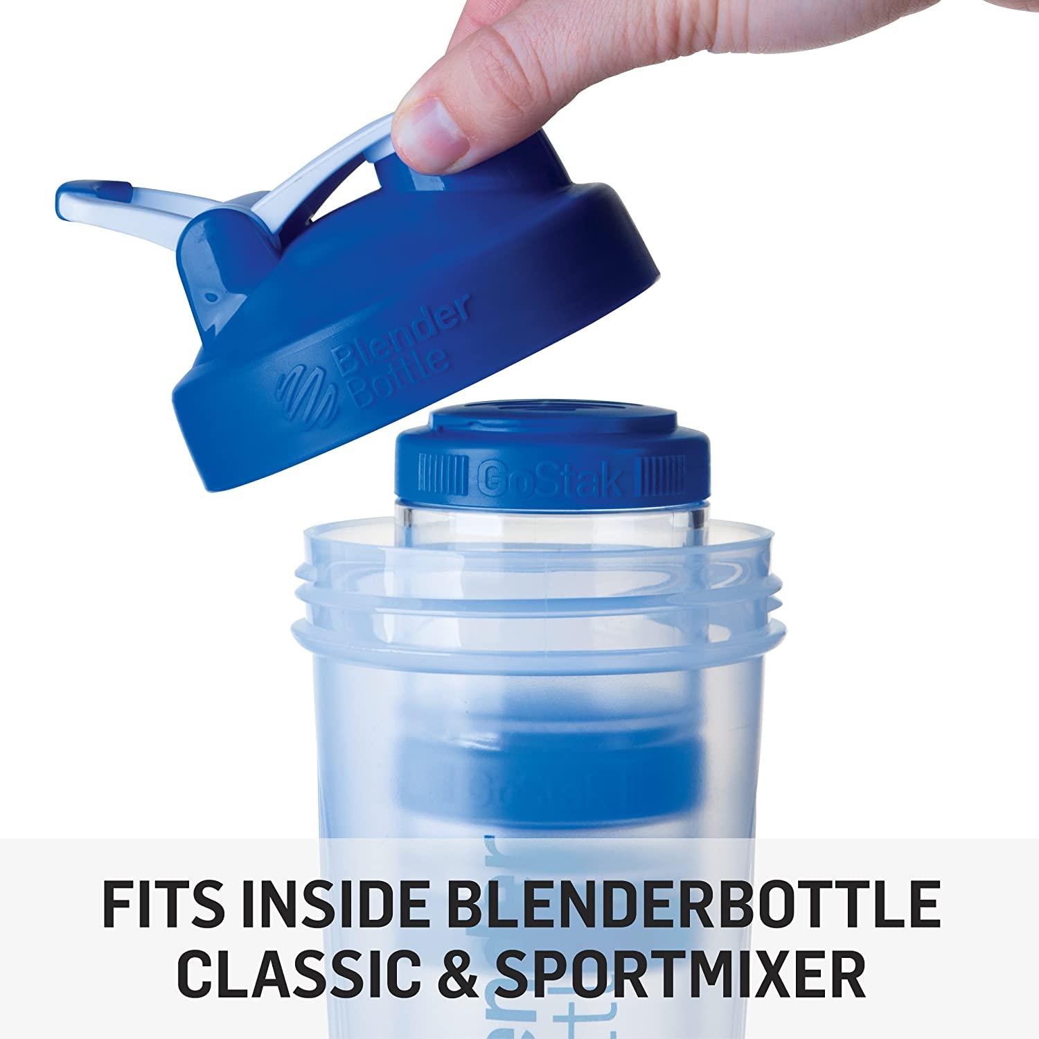 Sundesa Blender Bottle GoStak, White - Starter 4Pak 