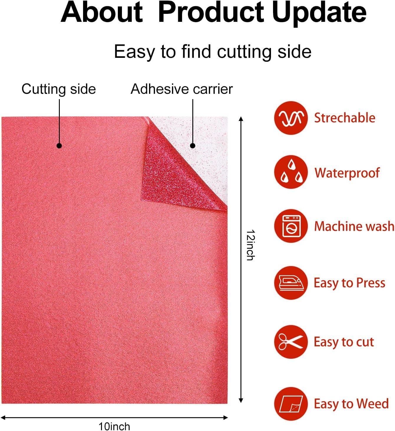 Pink Heat Transfer Vinyl Rolls - 12 x 10FT Pink Iron on Vinyl for Shirts,Pink  Iron on for Cricut & All Cutter Machine - Easy to Cut & Weed for Craft Heat