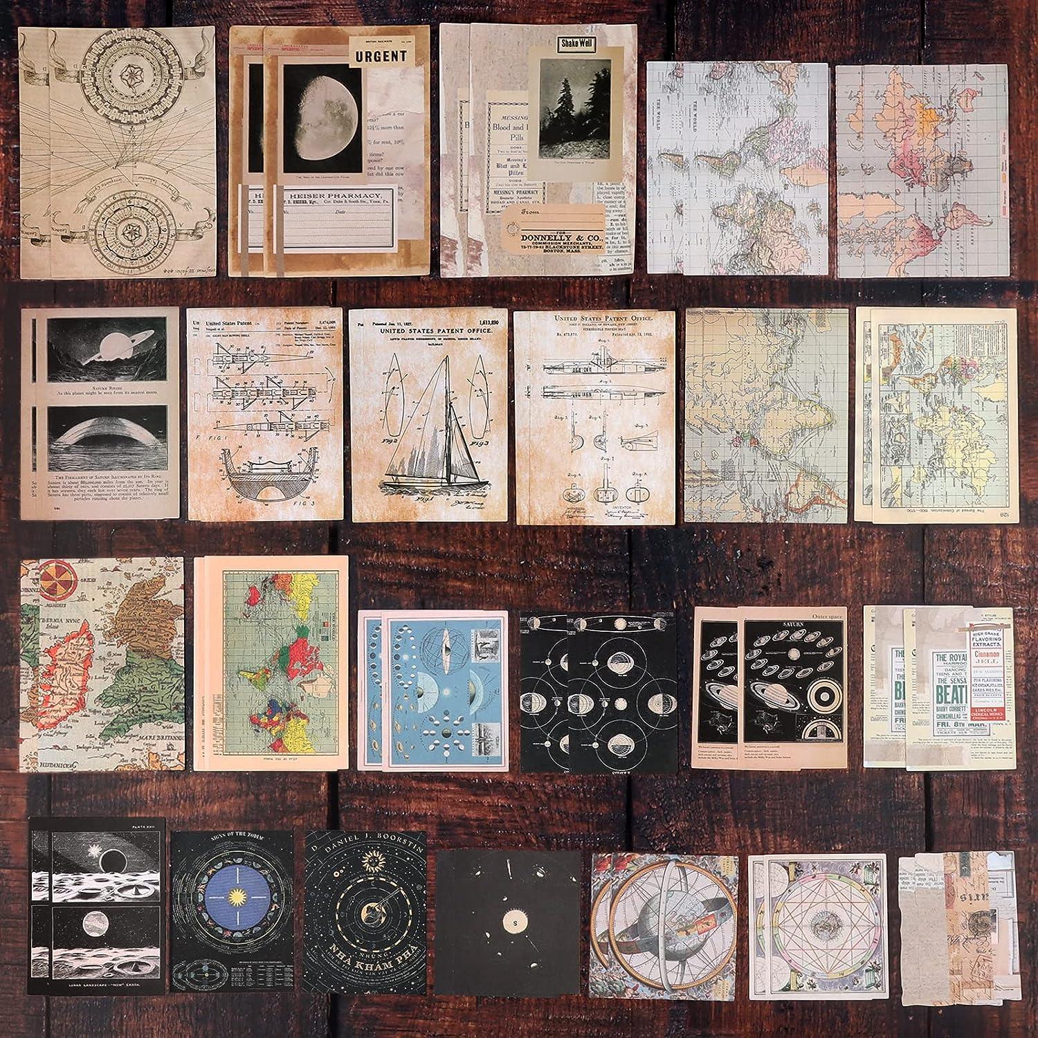 vintage junk journal supplies childrens book pages ephemera paper collage +