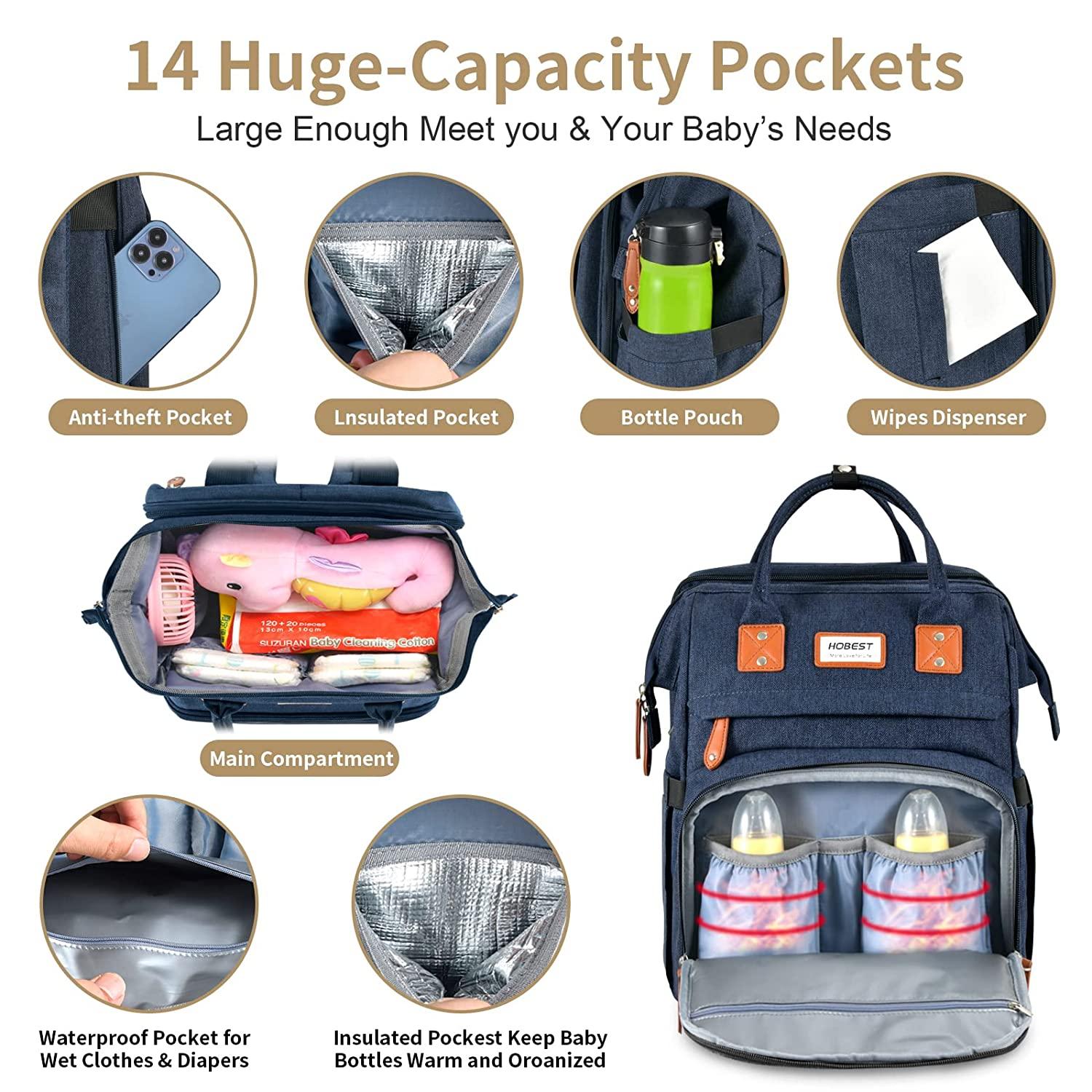 with Changing Station Diaper Bags for Boys Girl Diper Bag with