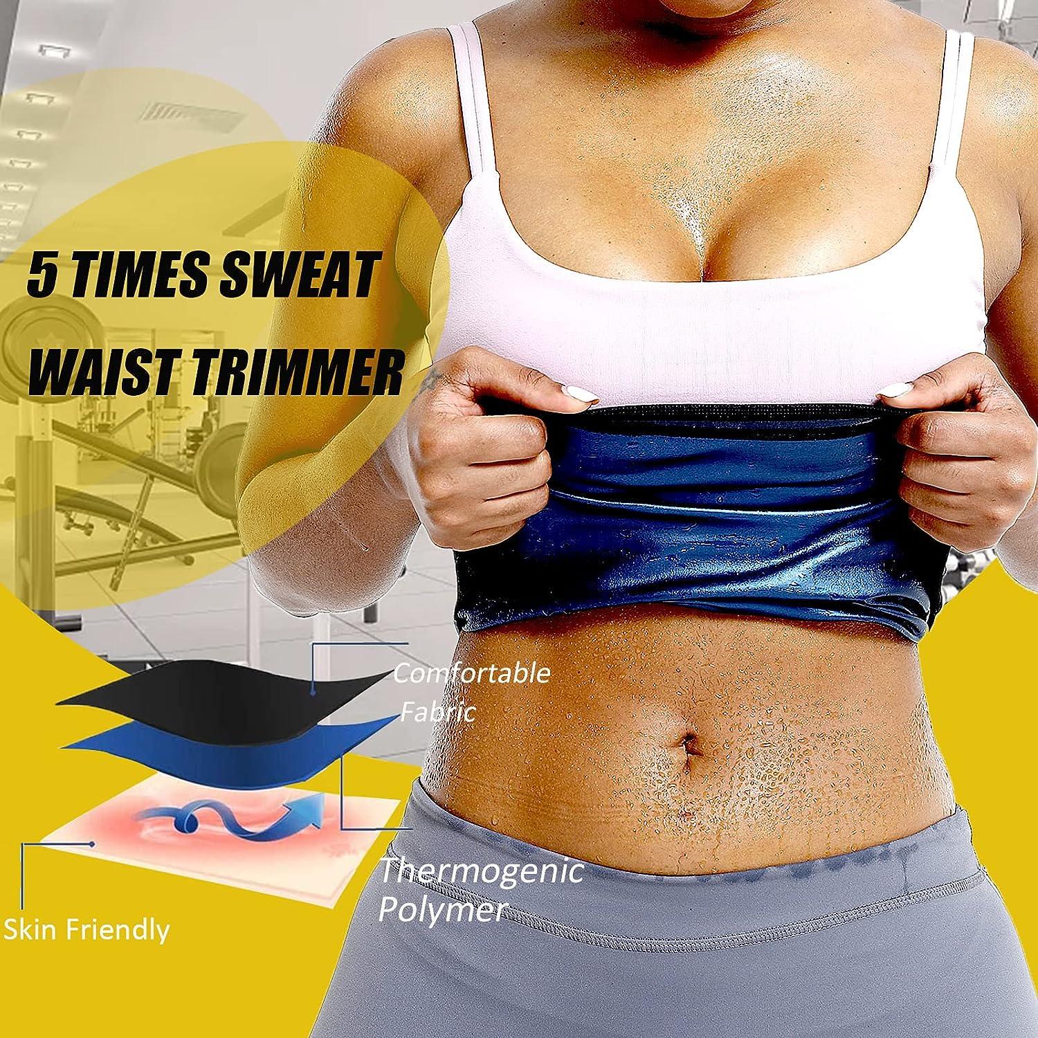 Women's Waist Trimmer - Burn Belly Fat, Sweat Belt for Plus Size, Sauna  Stomach Sweat Band for Sport Fitness