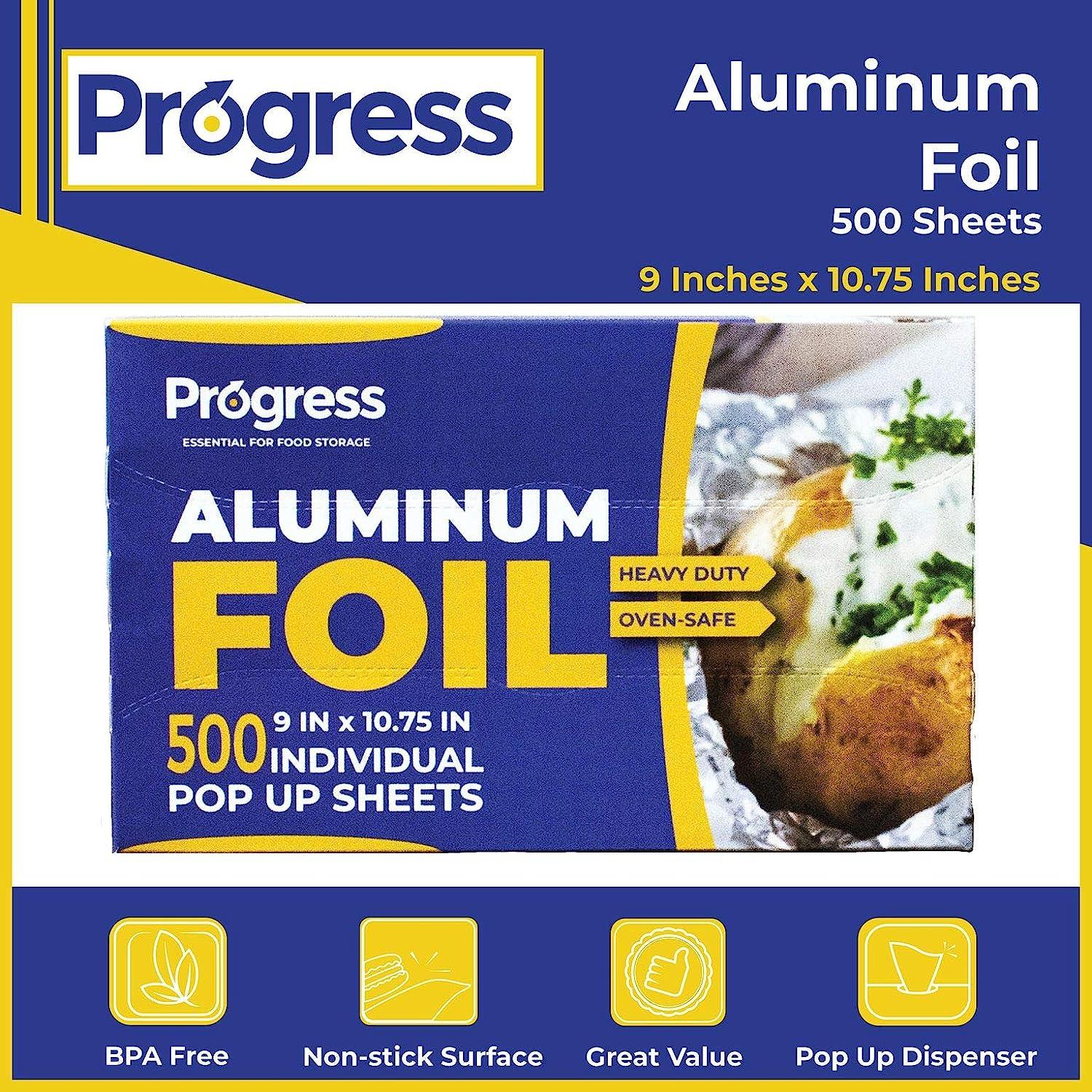 8 X 10.75 Pop-Up Aluminum Foil Wrap Sheets