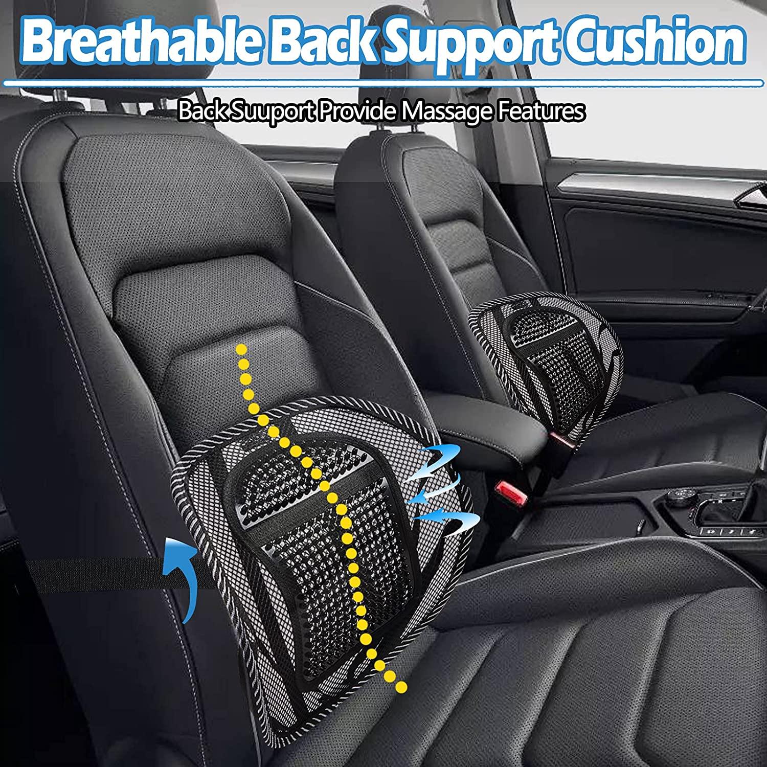 Limei Lumbar Support, Big Ant Car Back Support with Massage Beads Ergonomic  Designed for Comfort and Lower Back Pain Relief - Car Seat Lumbar Support  for Driver, Office Chair, Wheelchair, Home 