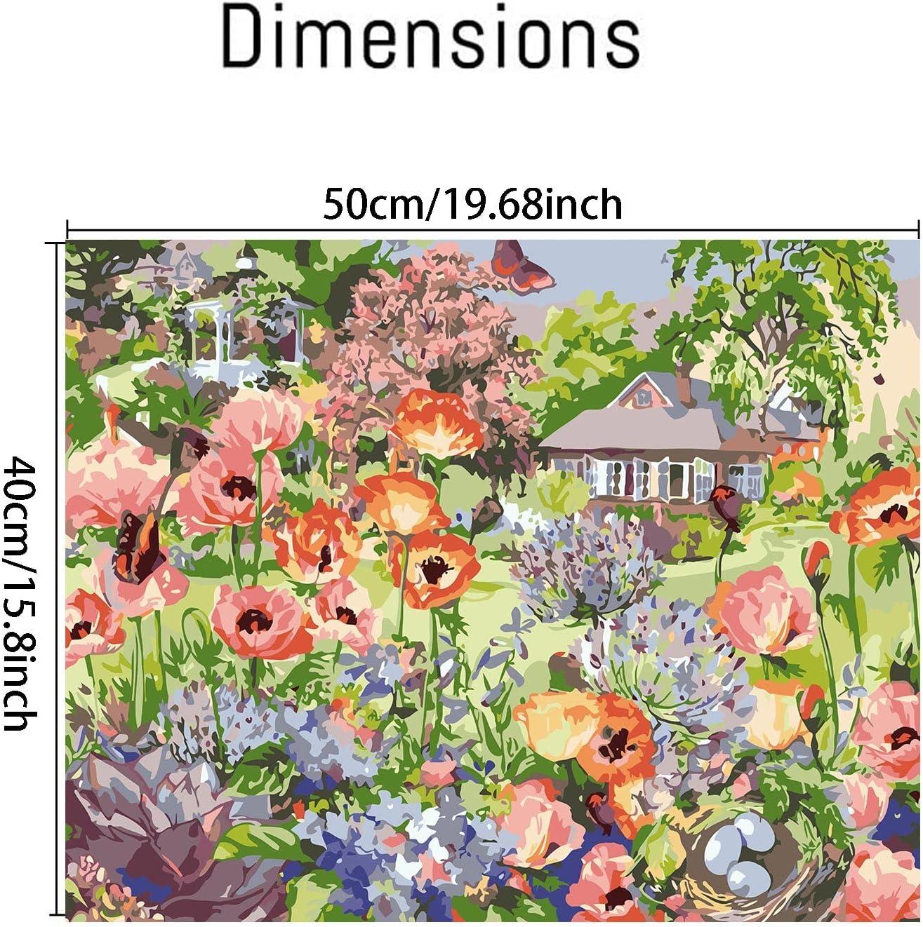 LWZAYS Flower Paint by Numbers Paint by Numbers for Adults Kids Beginner  Adult Paint by Number DIY Without Frame Oil Painting Paintworks Room D cor  16X20 Inch House