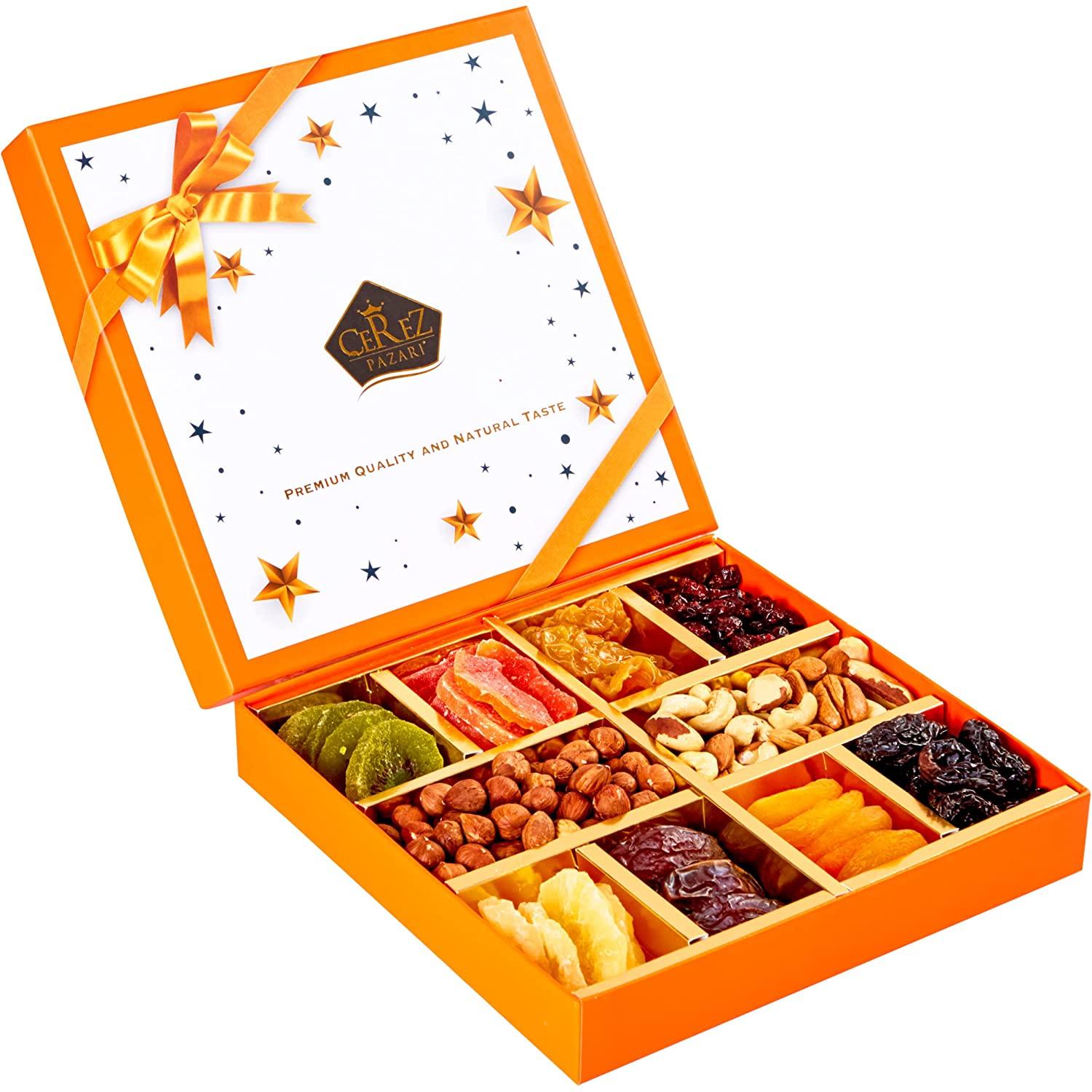 Shavuot Designer Nut and Dried Fruit Gift Box - Kosherline