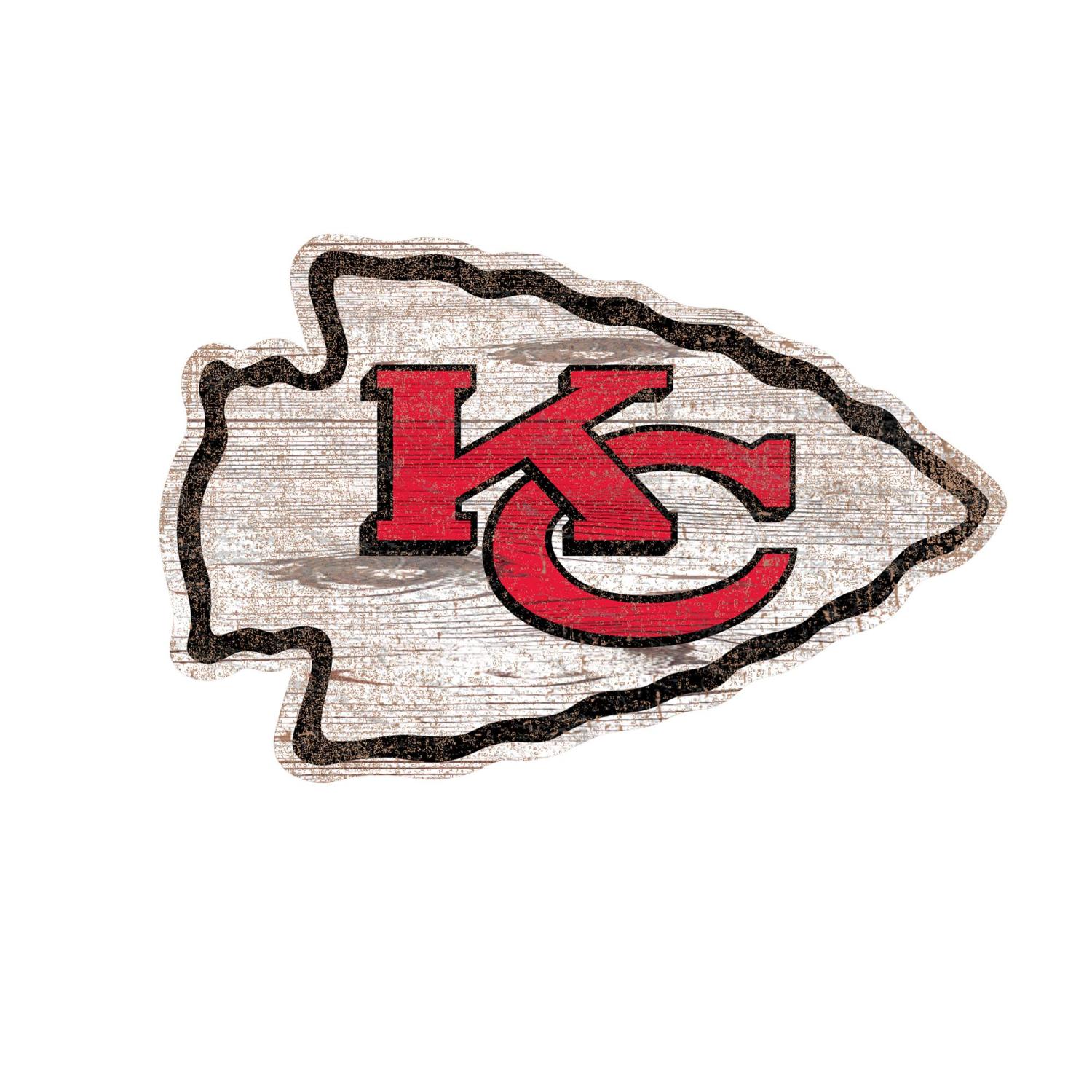 Kansas City Chiefs 12 Authentic Helmet Cutout Sign by Fan Creations