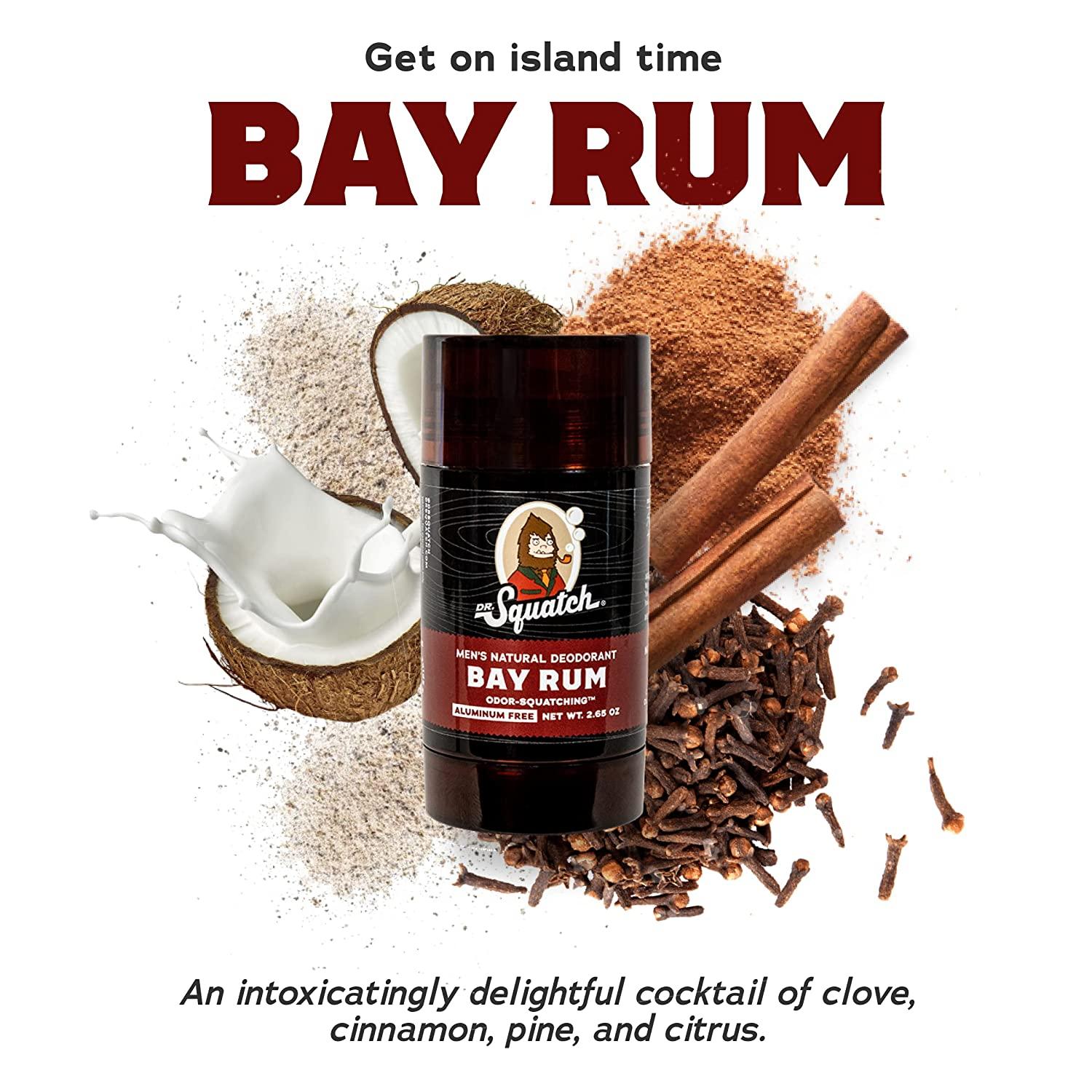 Dr. Squatch Bay Rum Odor Squatching Aluminum Free Deodorant, 2.65 oz - Fred  Meyer