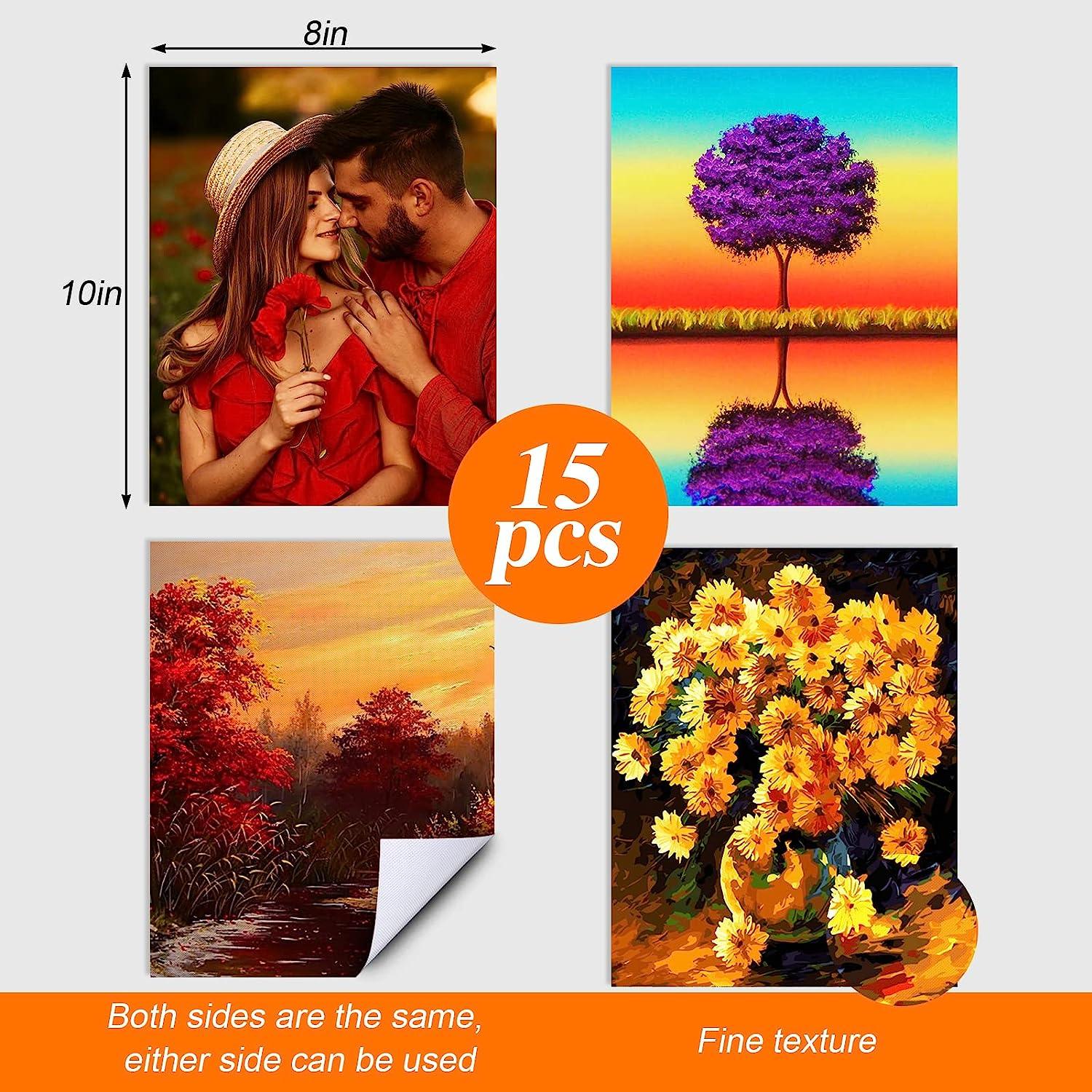 36 Pcs Sublimation Blanks for Picture Frame 8.5 x 11 Inch Double Sided  Sublimation Blanks Canvas Printable Inkjet Canvas Pads Heat Transfer Canvas