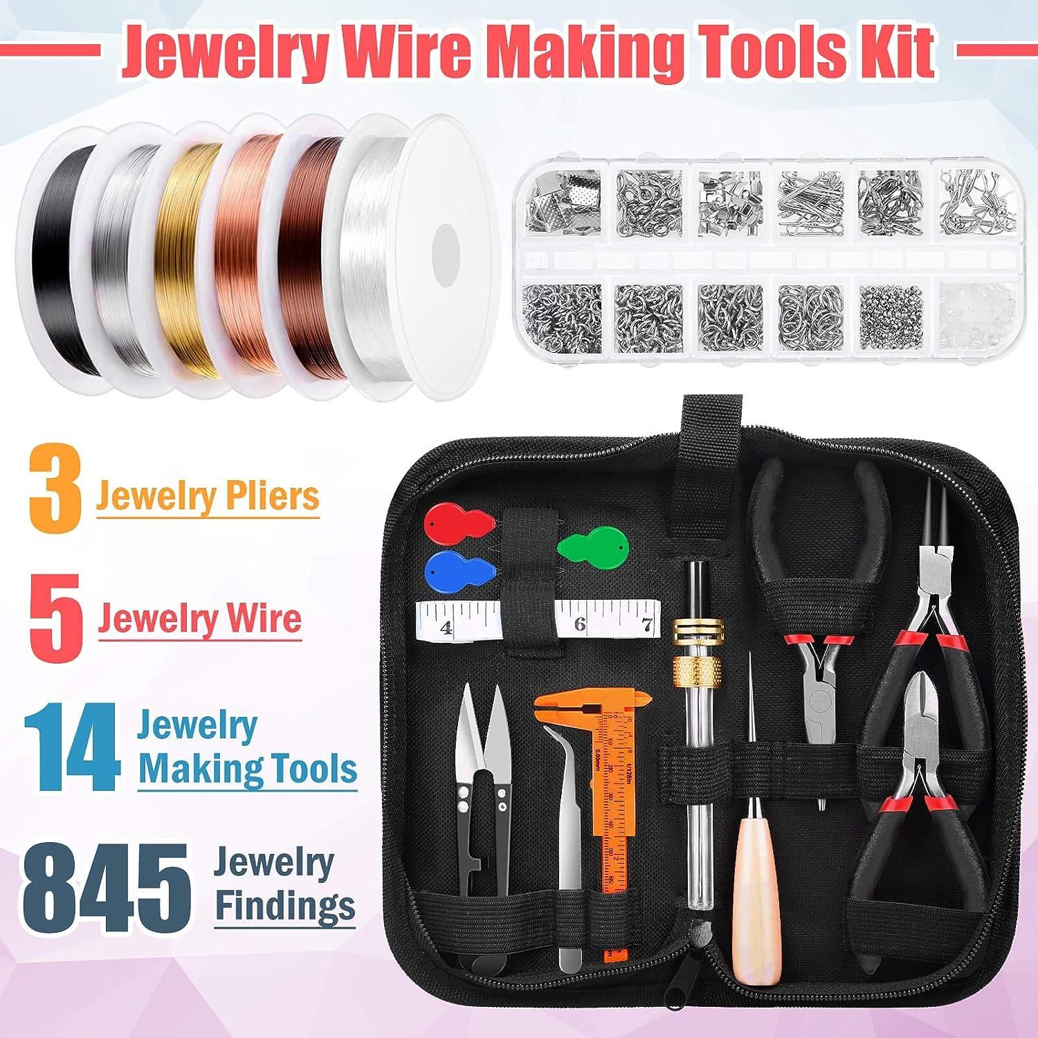DIY Jewelry Making Kit Necklace Bracelet Earrings Tool Jewelry Making  Starter Kit Jewelry Beading Making Repair Tools Kit