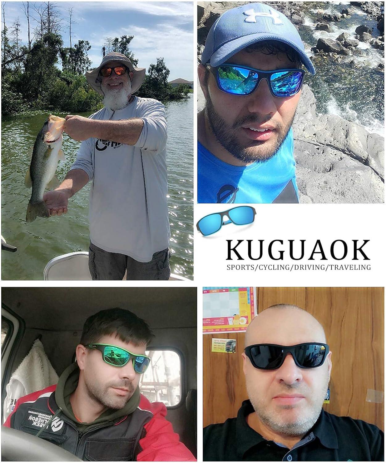 KUGUAOK Polarized Sports Sunglasses for Men Driving Cycling