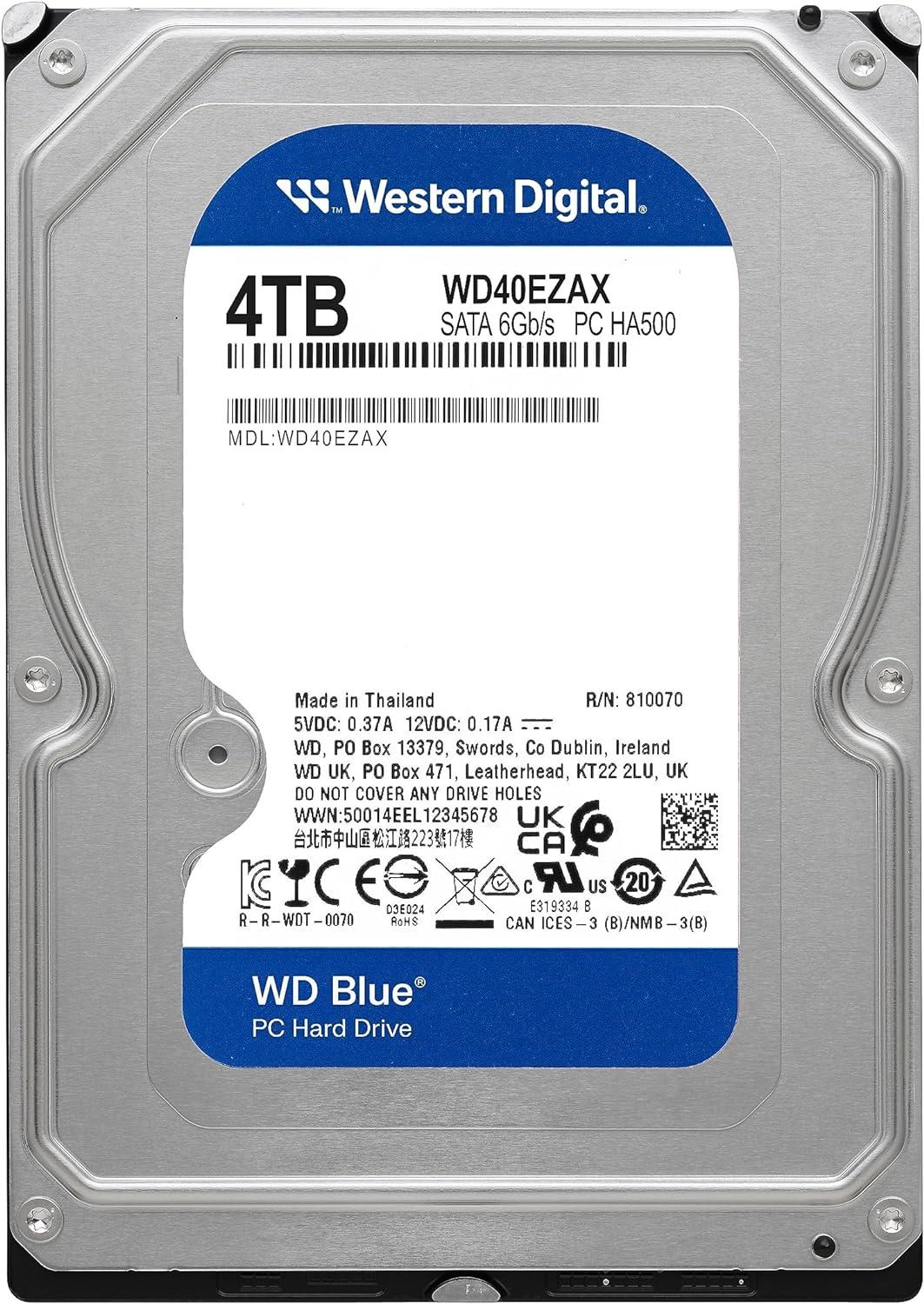 Western Digital 4TB WD Blue PC Internal Hard Drive HDD - 5400 RPM