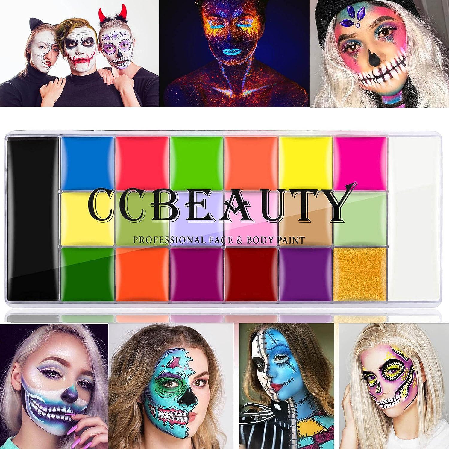 Set of 6 Glow in the Dark Body and Face Paints