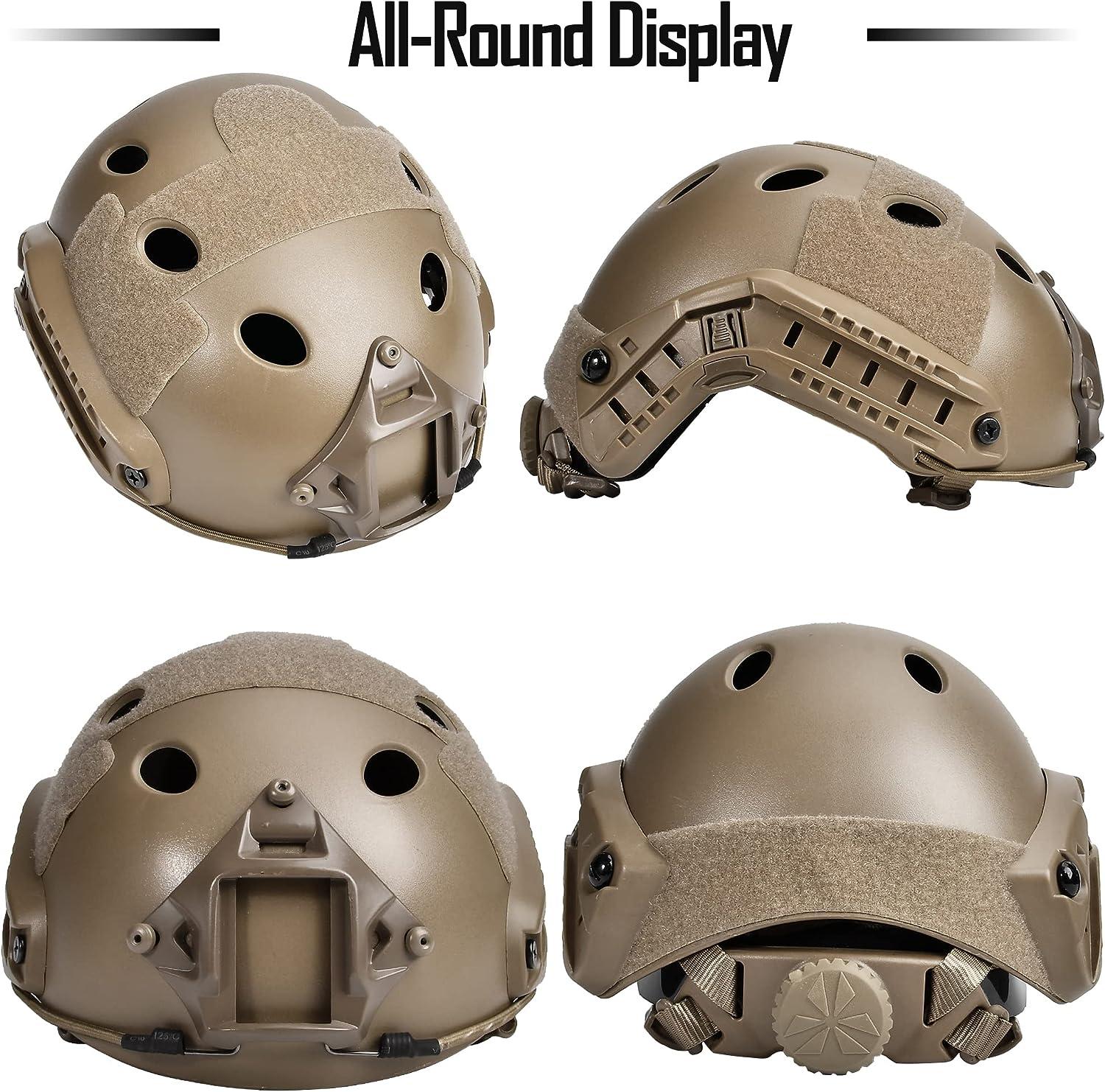 ActionUnion Tactical Airsoft Paintball Fast Helmet with Helmet