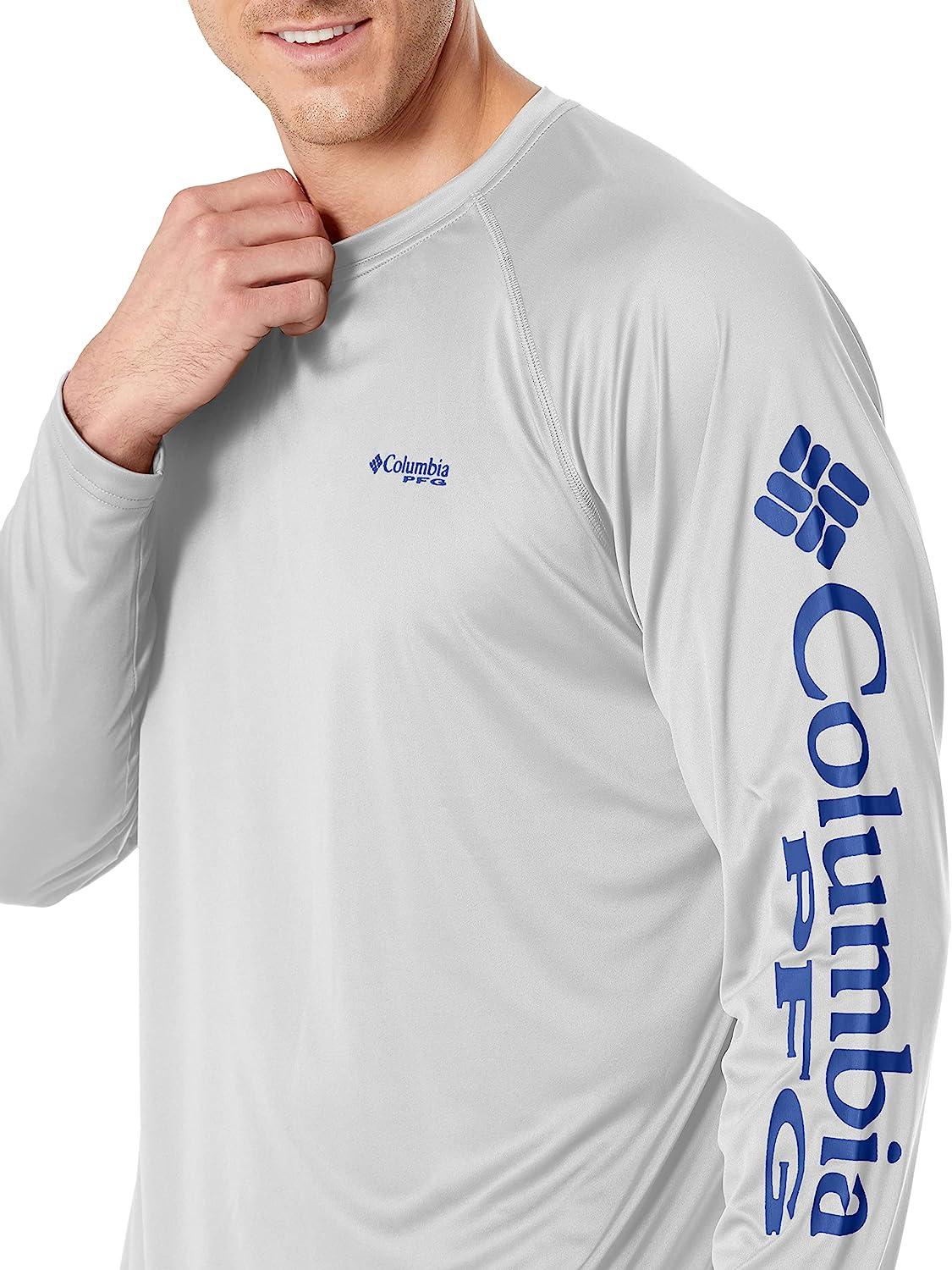 Columbia Men's Terminal Tackle Long Sleeve Shirt Cool Grey/Vivid
