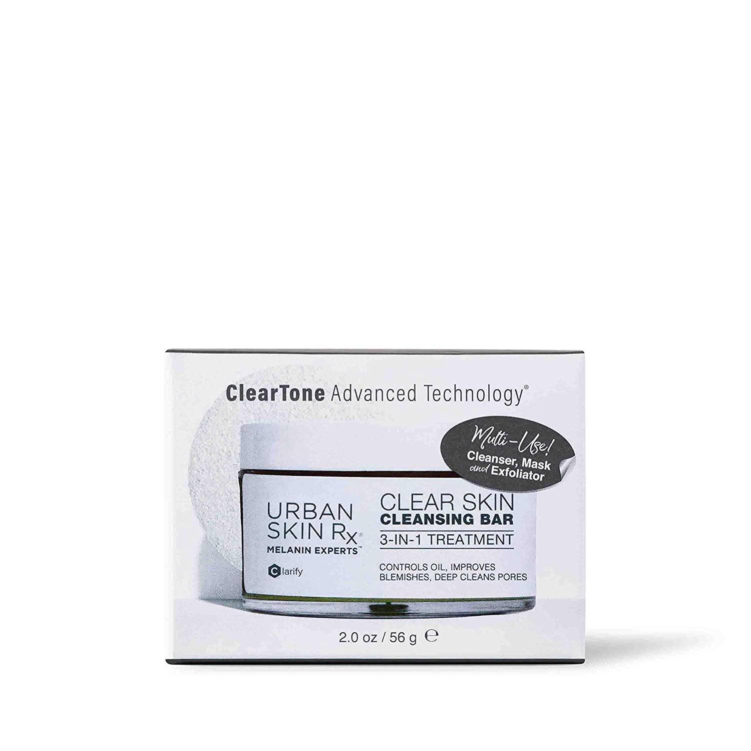 Urban Skin Rx Clear Skin Cleansing Bar 3 In 1 Daily Cleanser Exfoliator And Mask Removes Excess